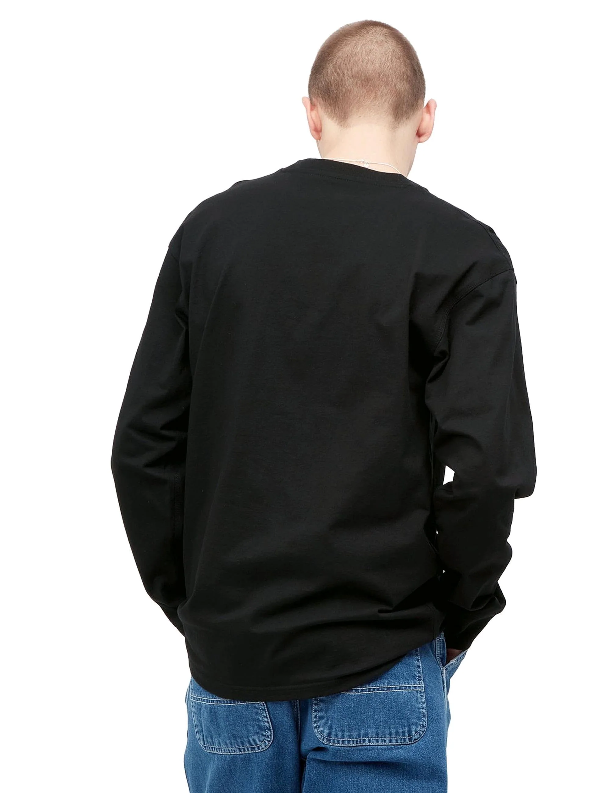 American Script Long Sleeve T-Shirt - Black - Image 4