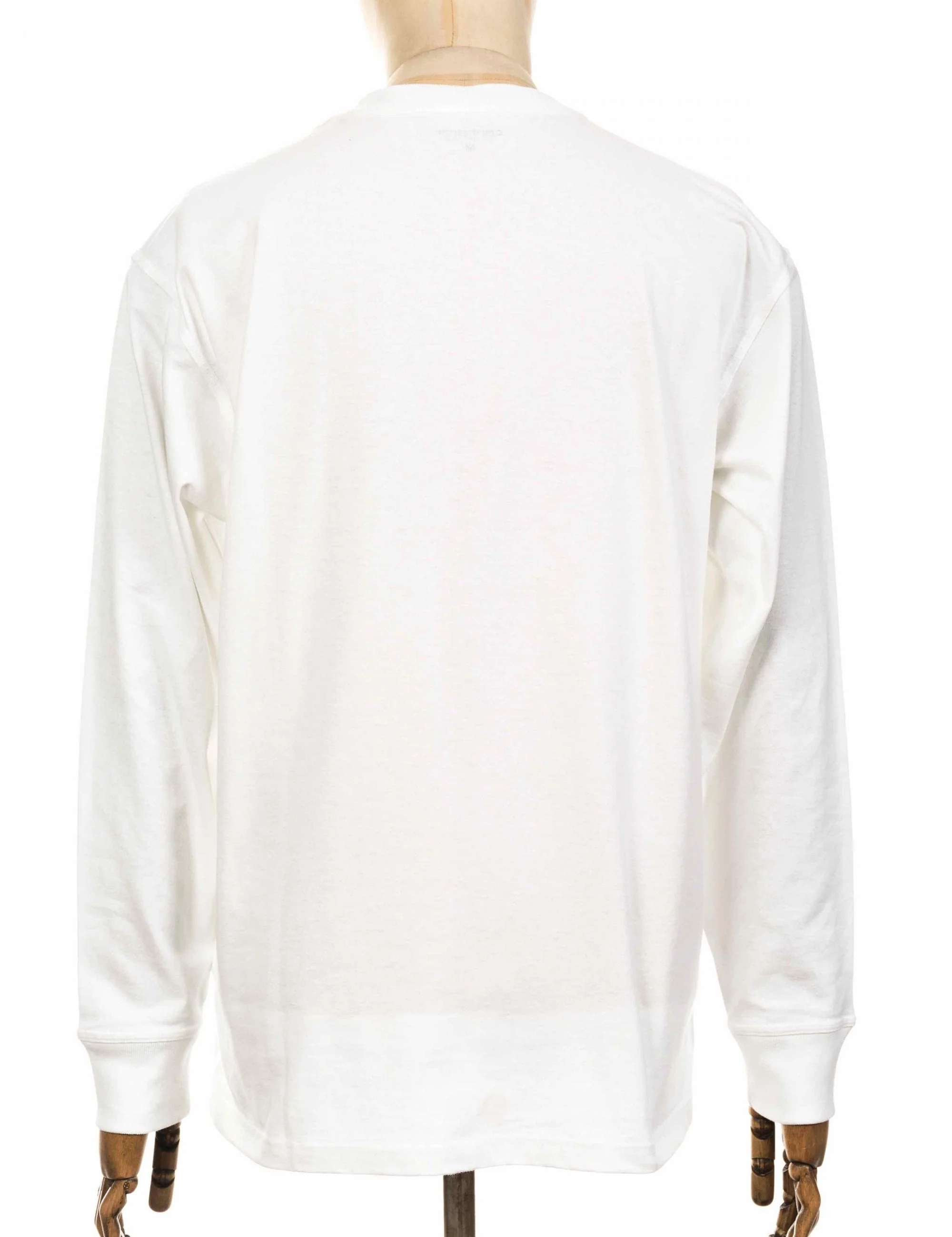 American Script Long Sleeve T-Shirt - White - Image 4