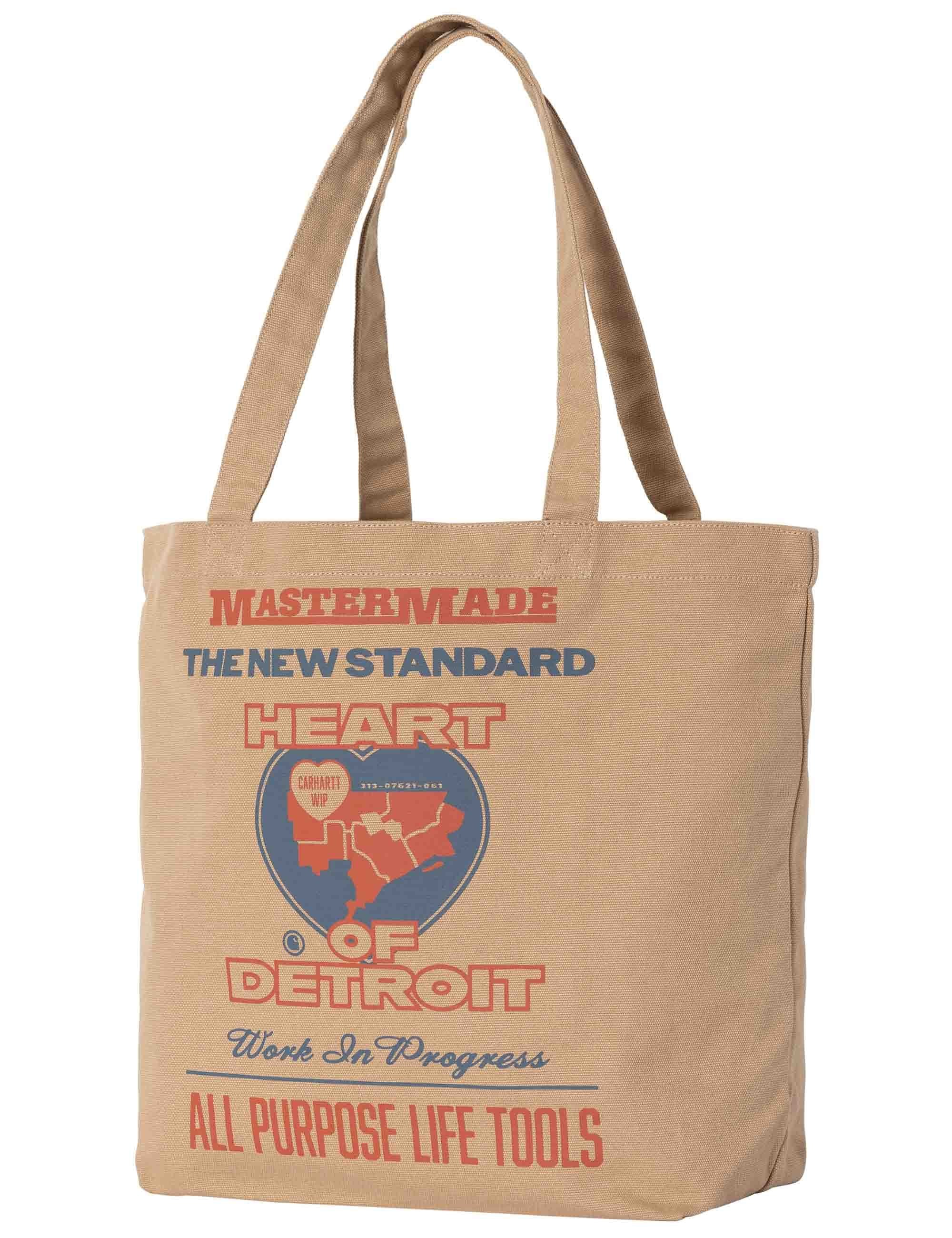 Canvas Graphic Tote Bag - Arcan Print, Dusty H Brown - Image 3