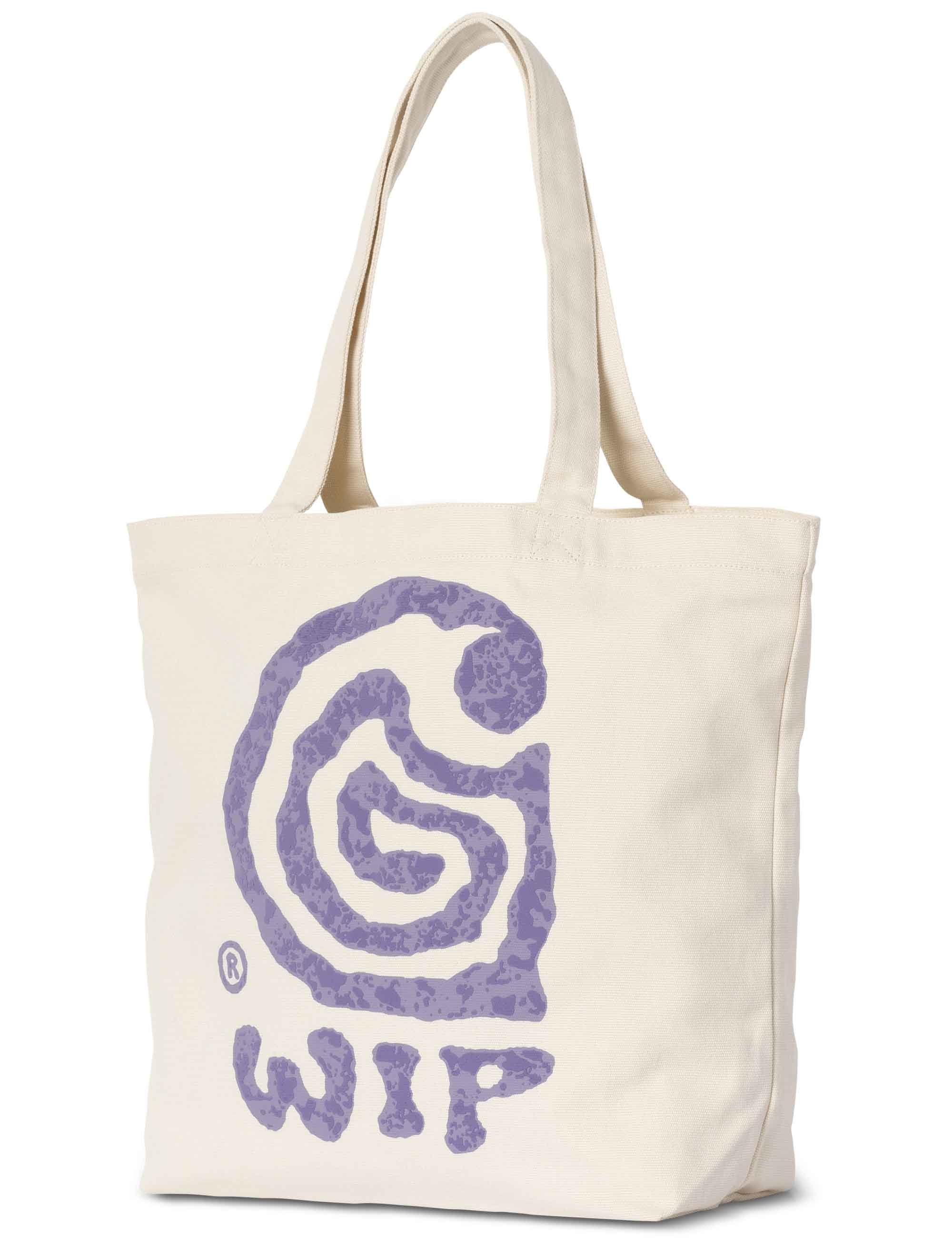 Canvas Graphic Tote Bag - Helix Print, Natural - Image 3
