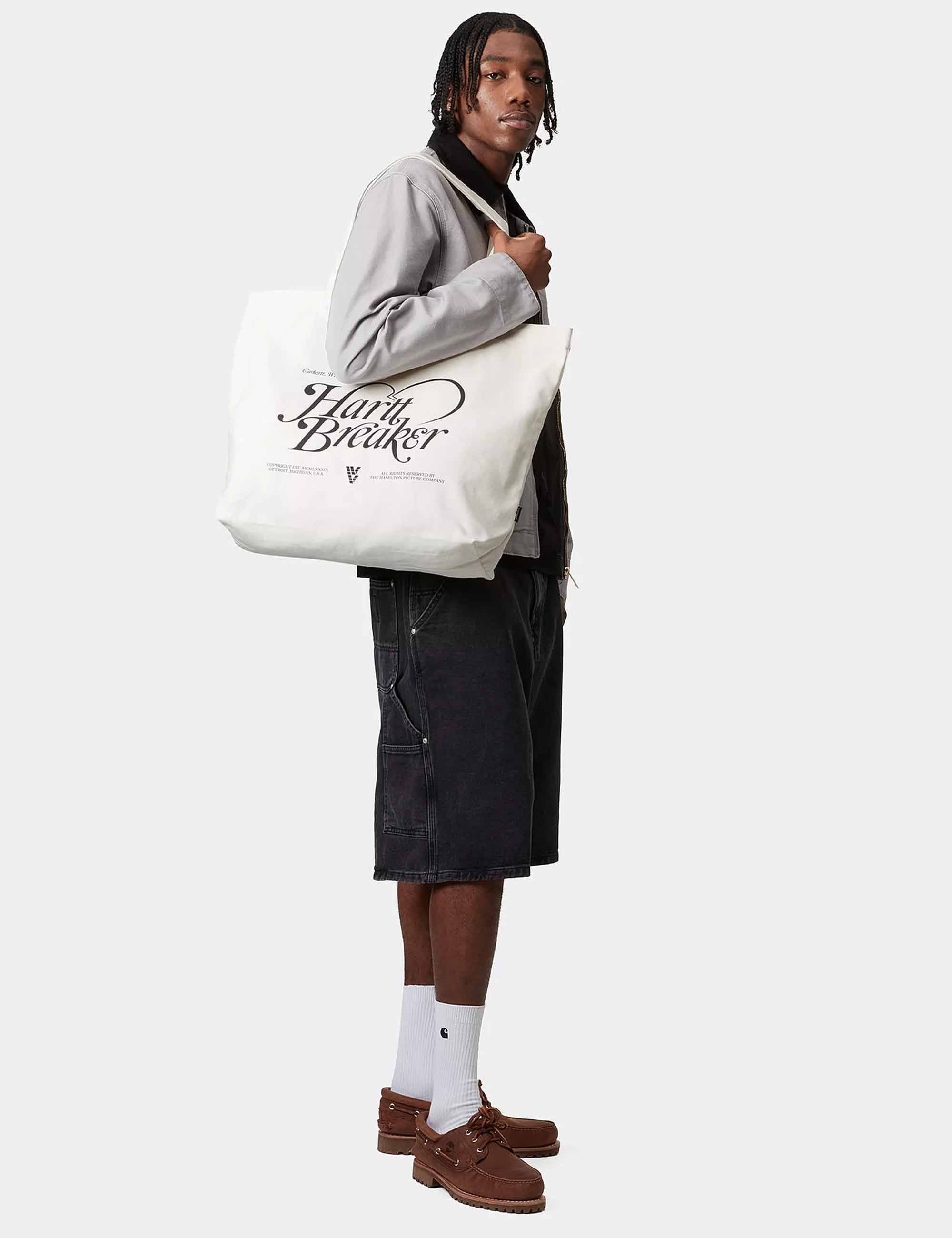 Canvas Large Graphic Tote Bag - Harttbreaker Print, Wax - Image 2