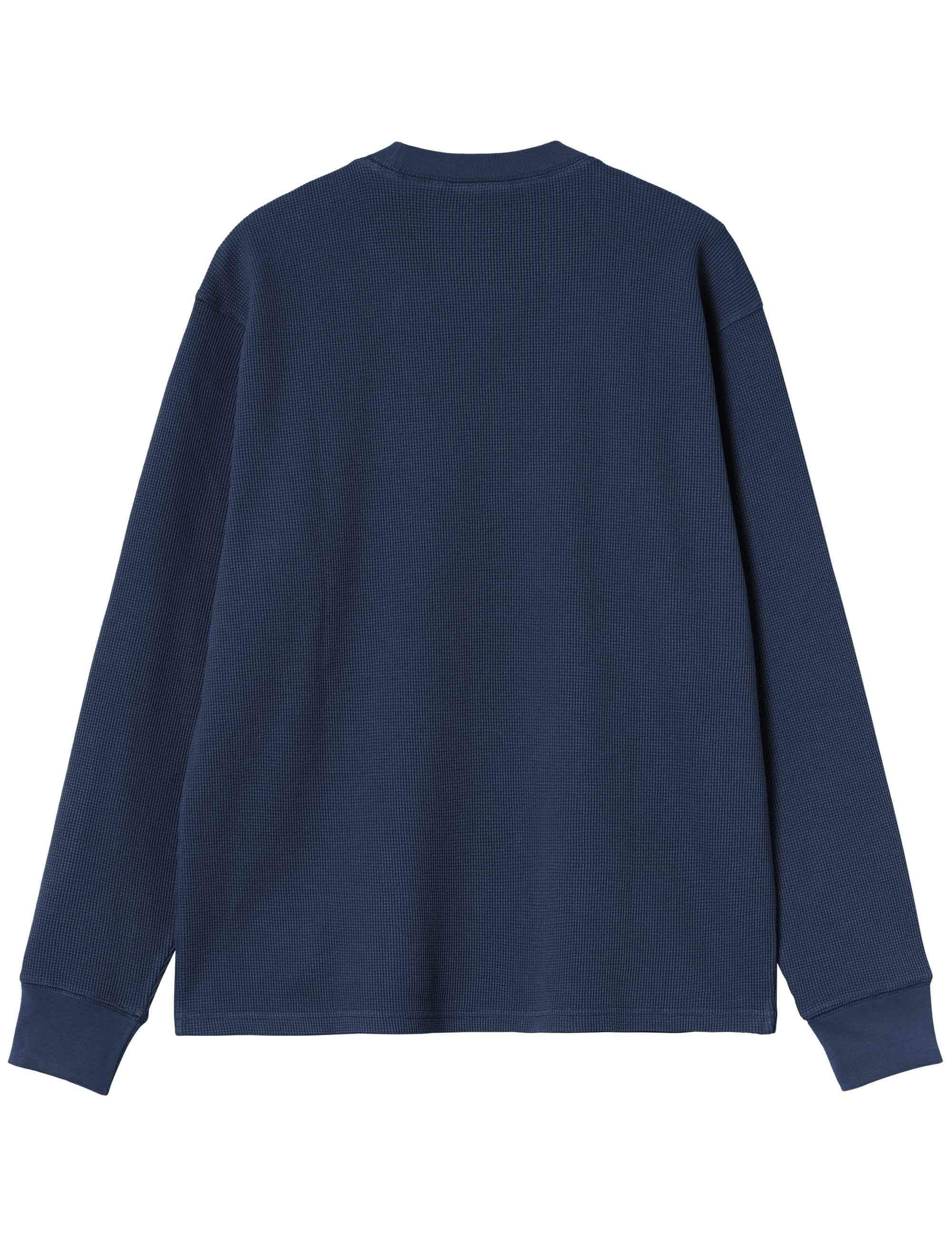 Eightynine Waffle Long Sleeve T-Shirt - Jupiter/White - Image 2