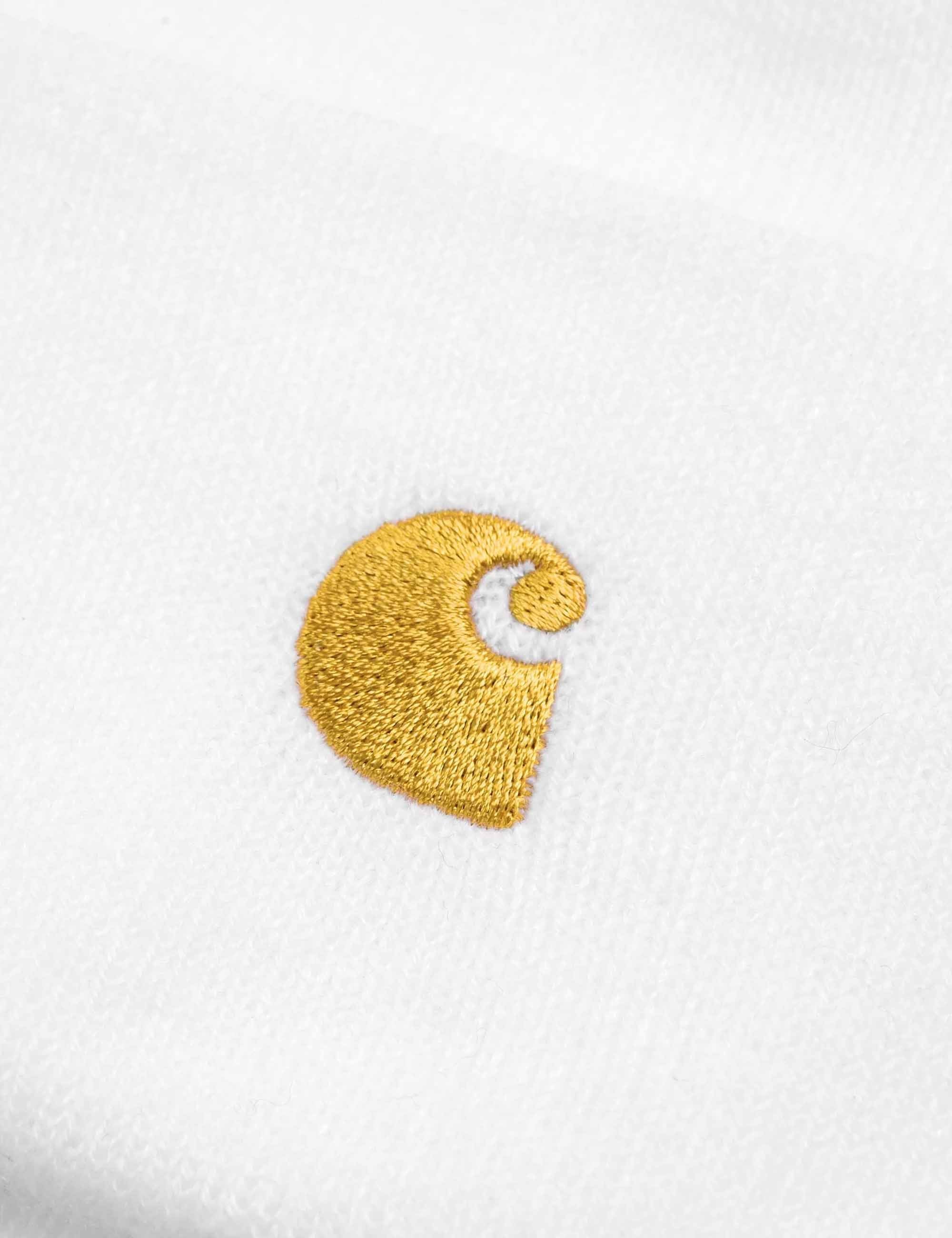 Chase Beanie Hat - White/Gold - Image 3