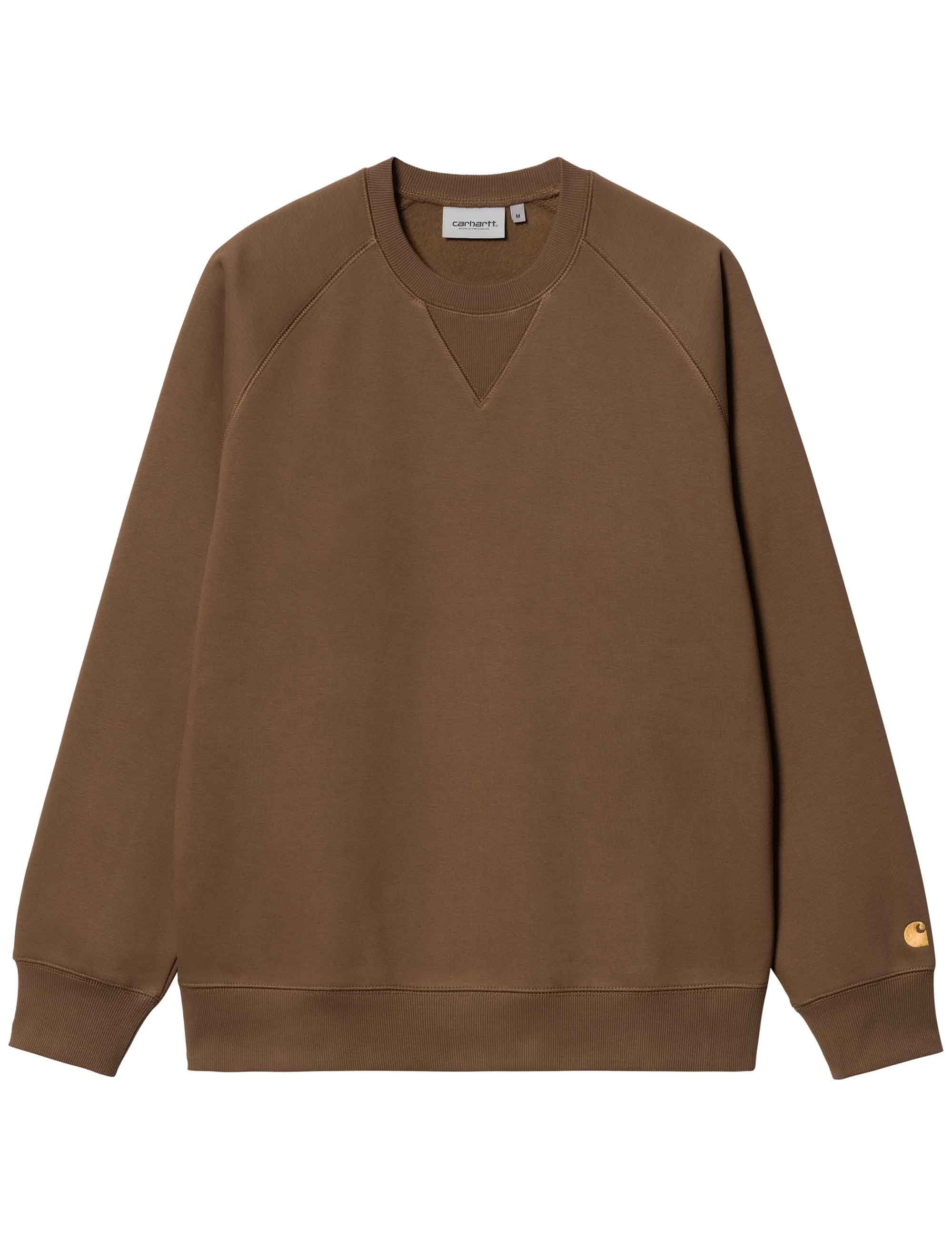 Chase Crew Sweat - Chocolate/Gold