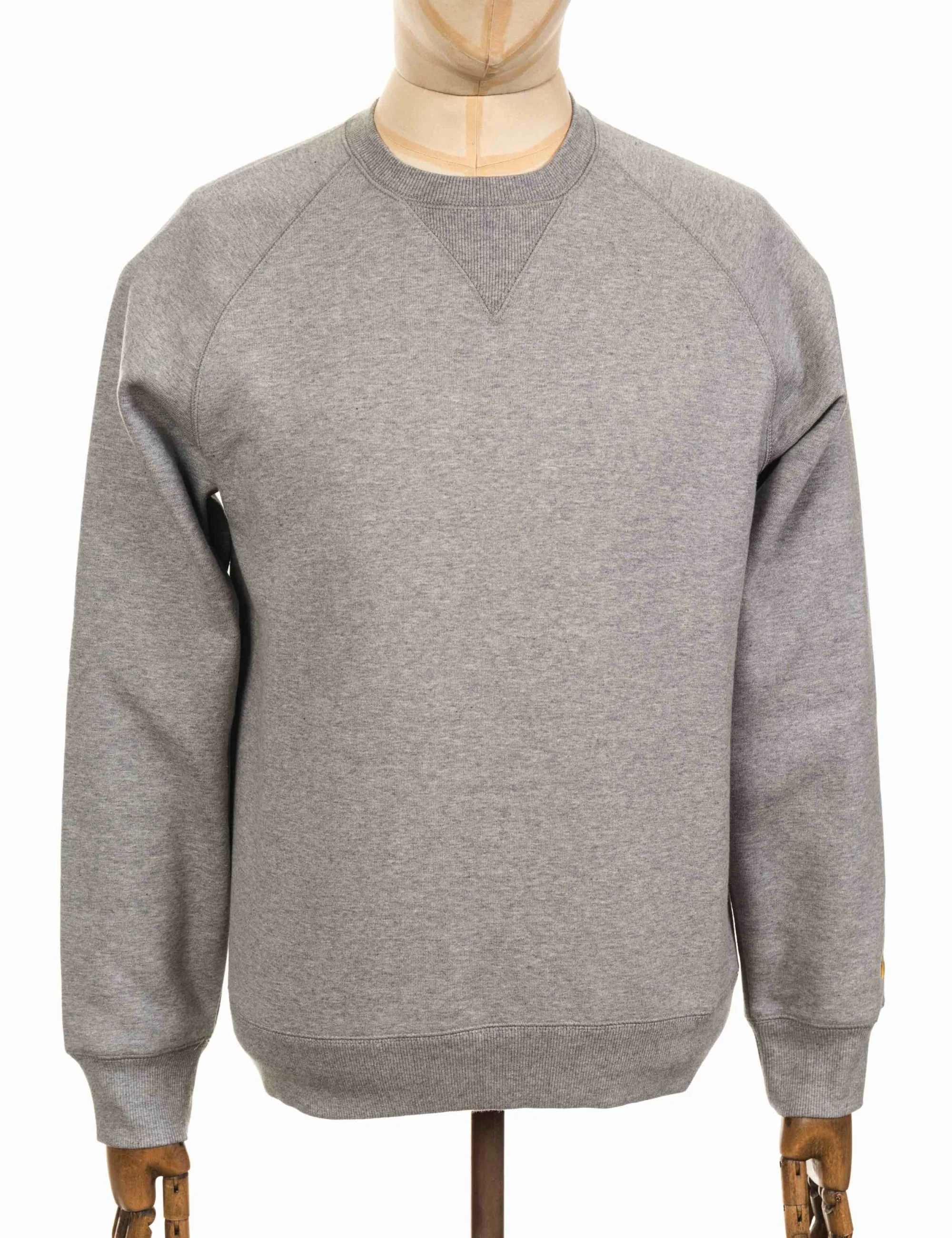 Chase Crew Sweat - Grey Heather/Gold - Image 3
