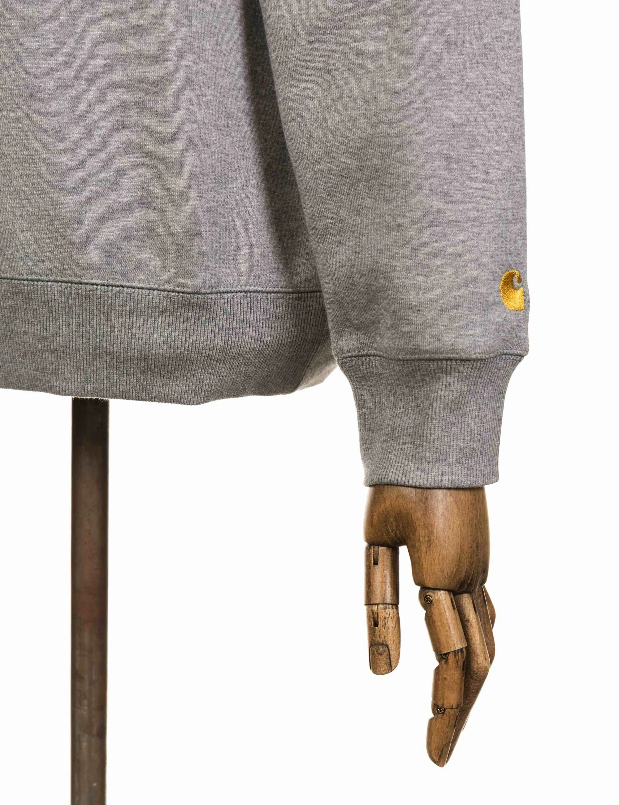 Chase Crew Sweat - Grey Heather/Gold - Image 5