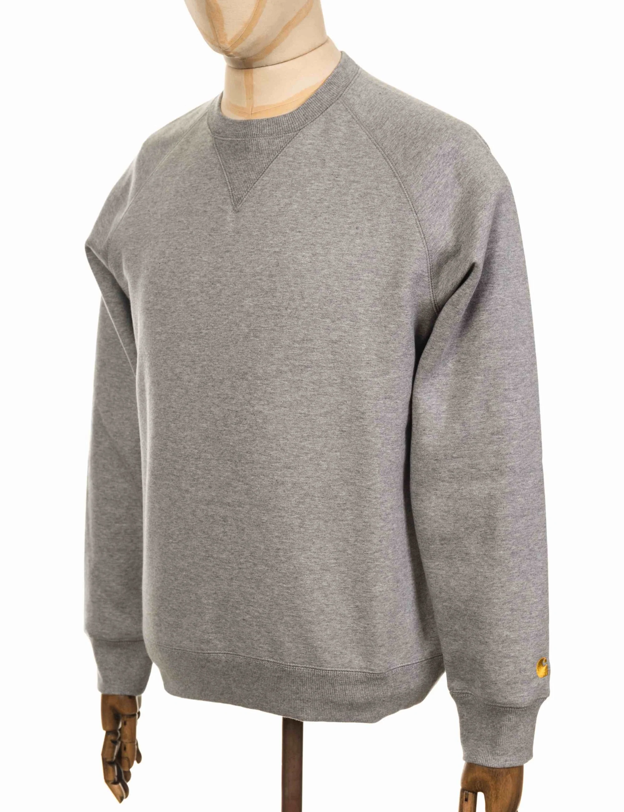 Chase Crew Sweat - Grey Heather/Gold - Image 6