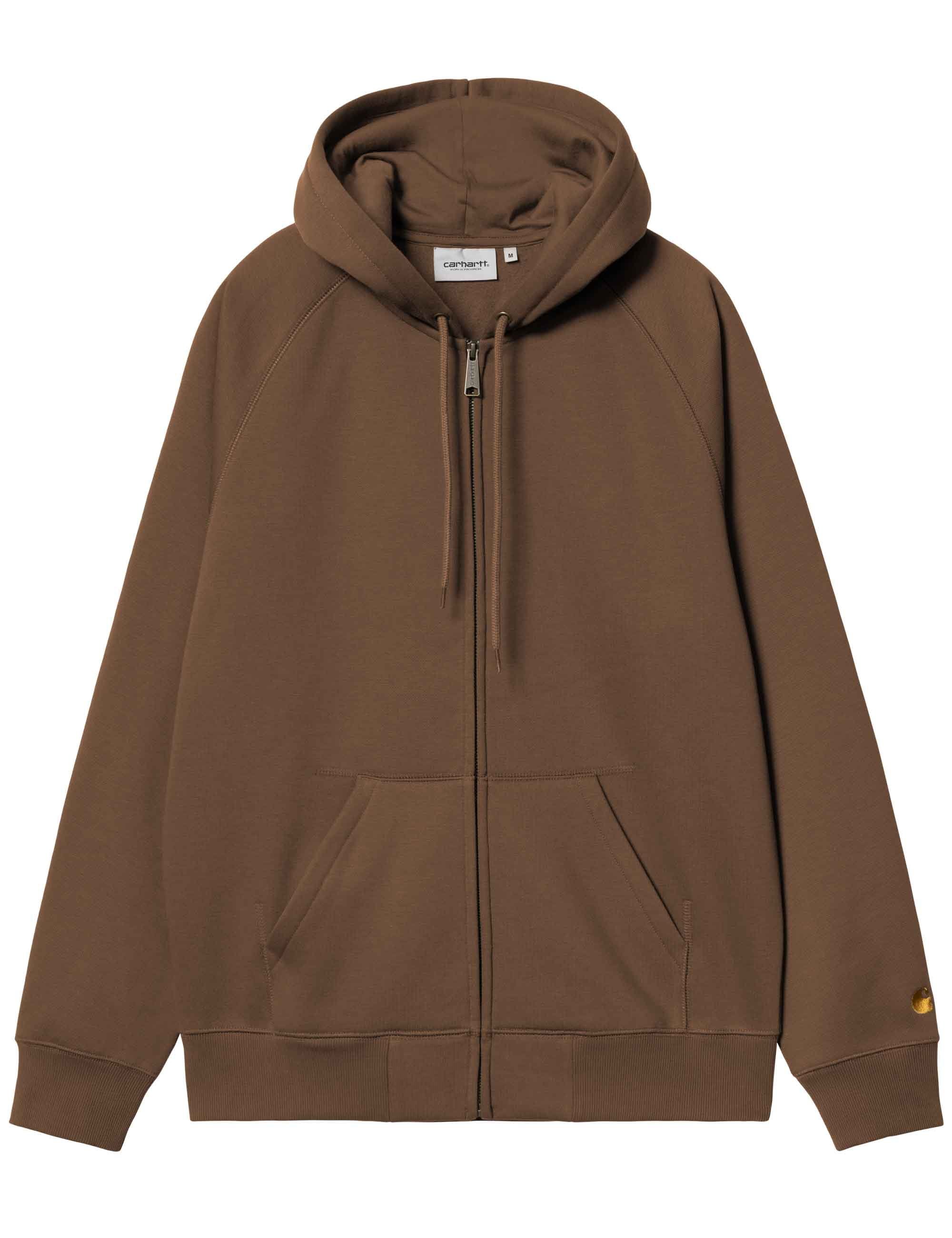 Chase Hooded Jacket - Chocolate/Gold