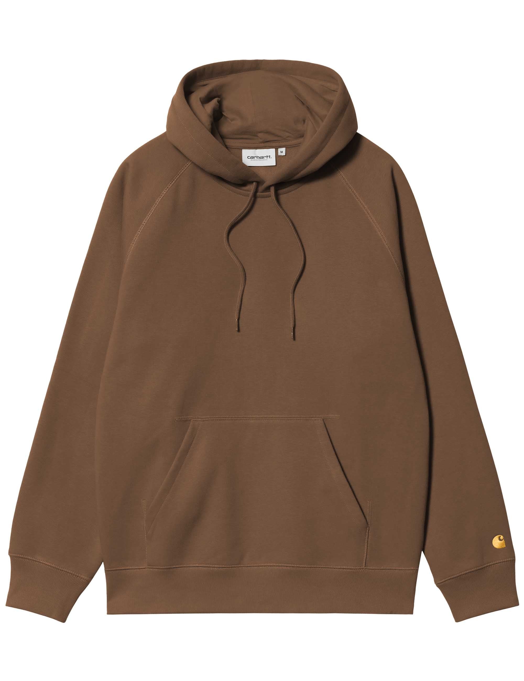 Chase Hooded Sweat - Chocolate/Gold