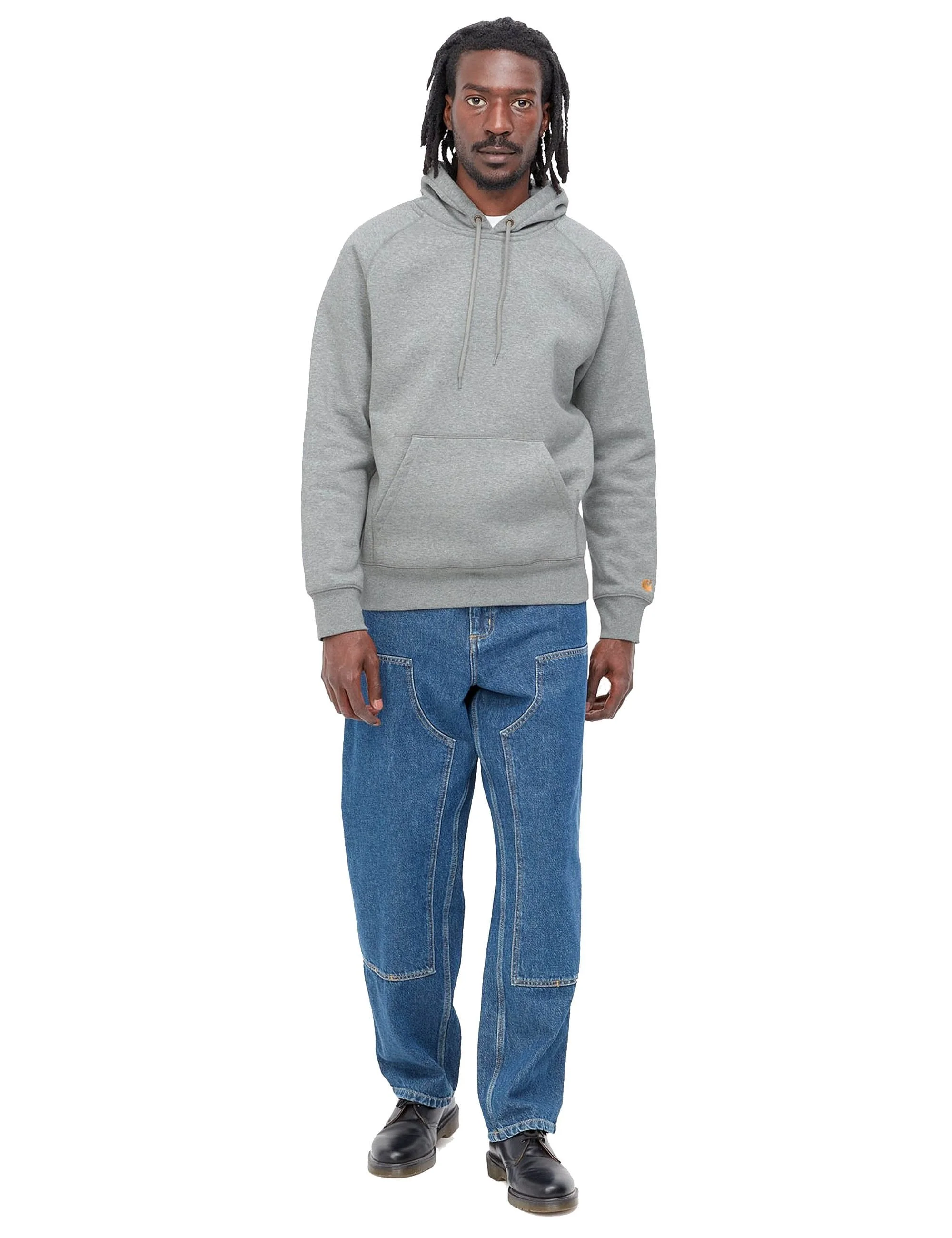 Chase Hooded Sweat - Grey Heather/Gold - Image 6