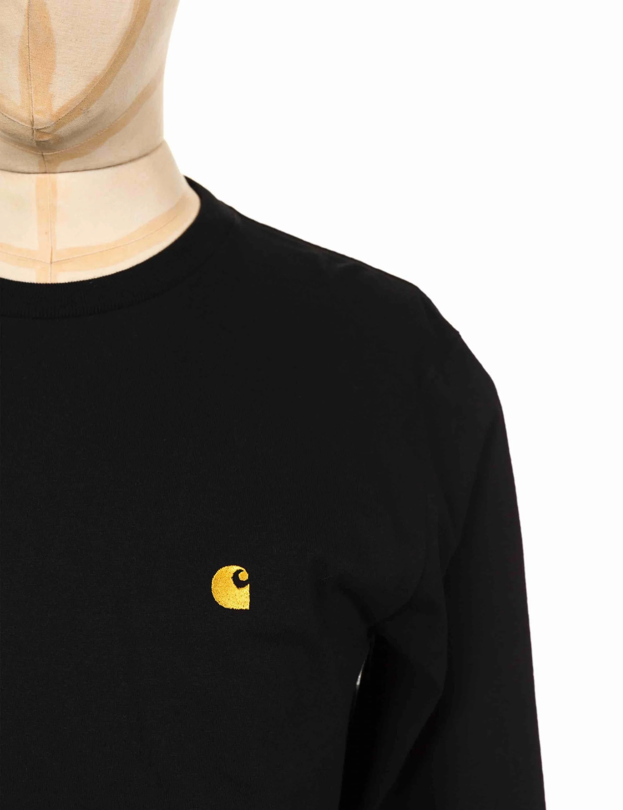 Chase Long Sleeve T-Shirt - Black/Gold - Image 5