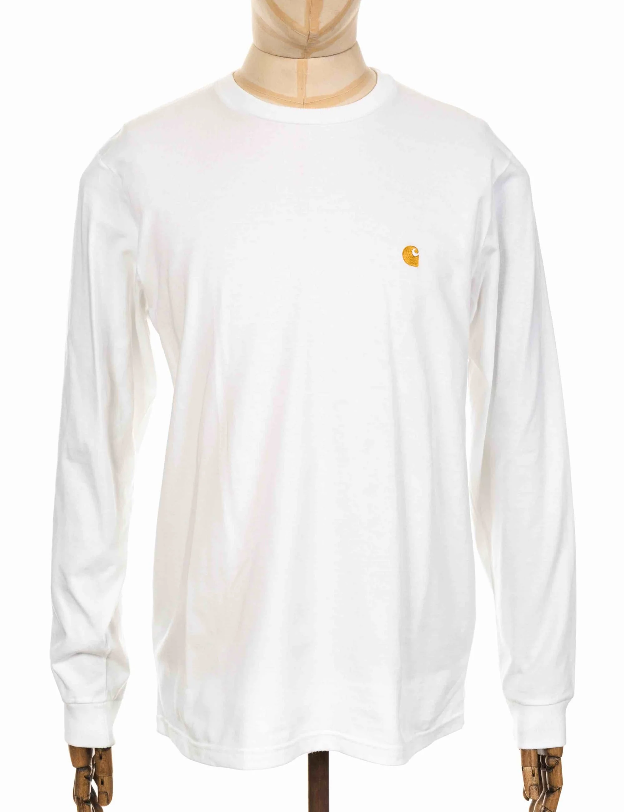 Chase Long Sleeve T-Shirt - White/Gold - Image 3