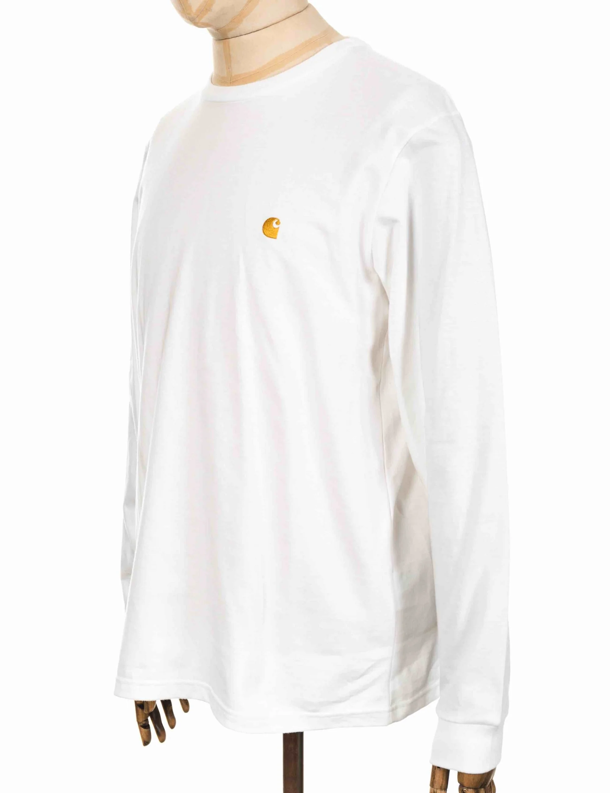 Chase Long Sleeve T-Shirt - White/Gold - Image 6