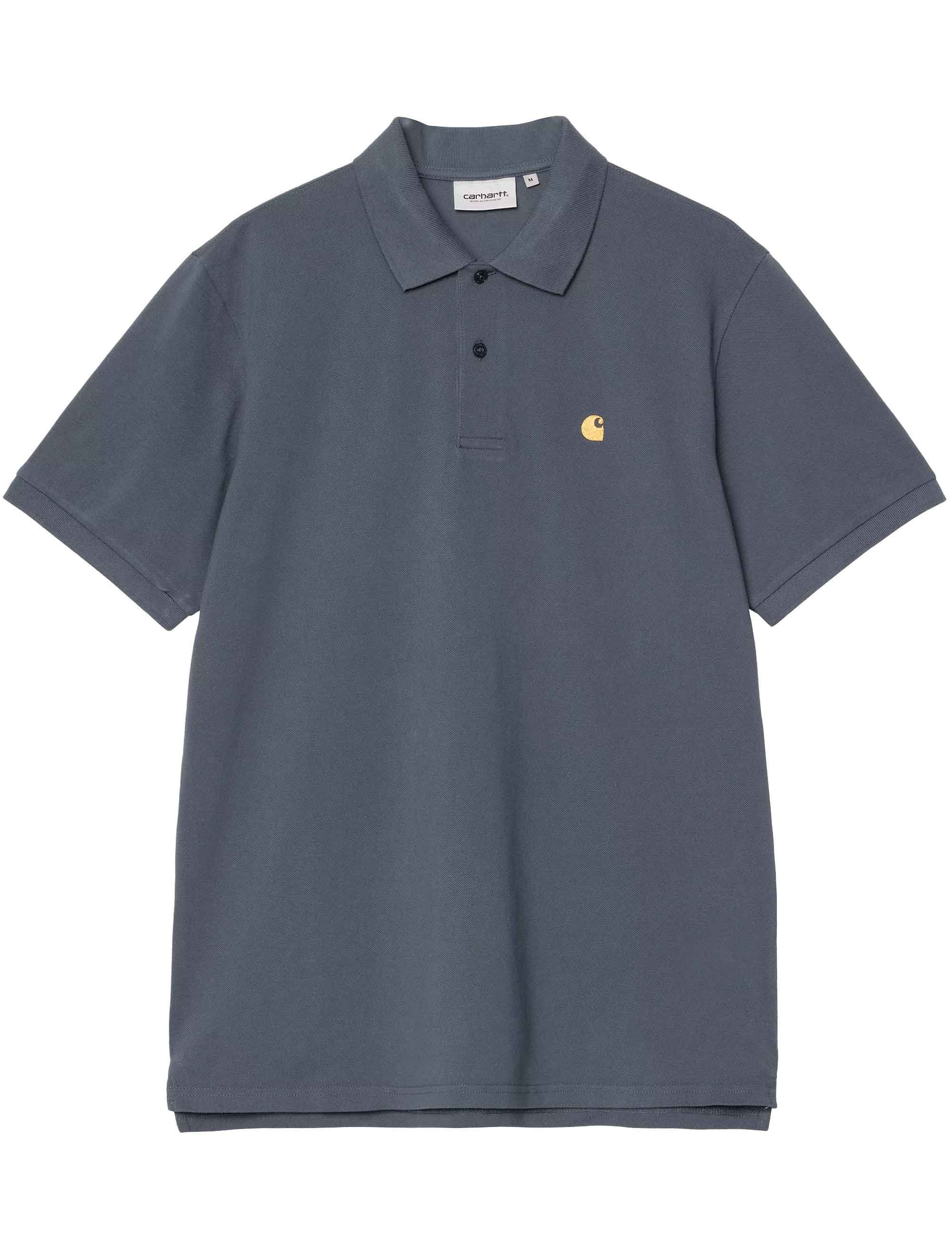Chase Polo Shirt - Cozy Blue/Gold