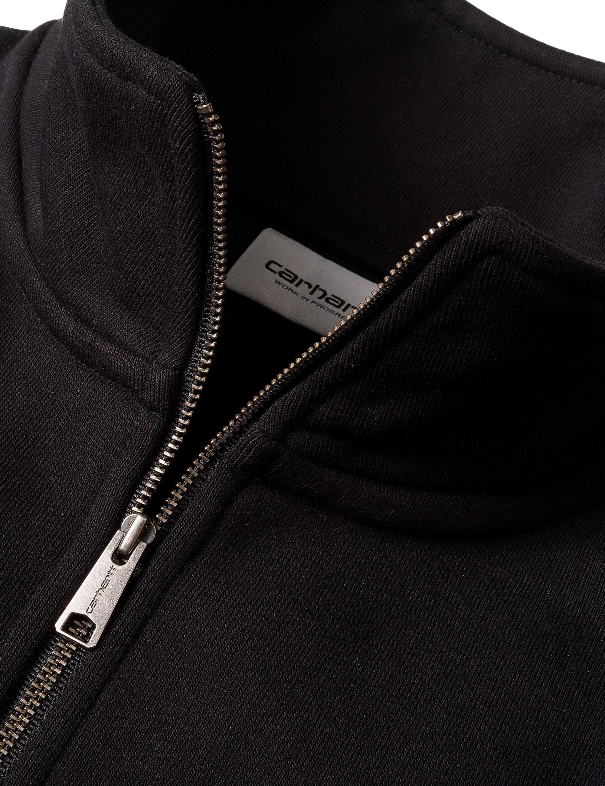 Chase Zip Neck Sweat - Black/Gold - Image 4