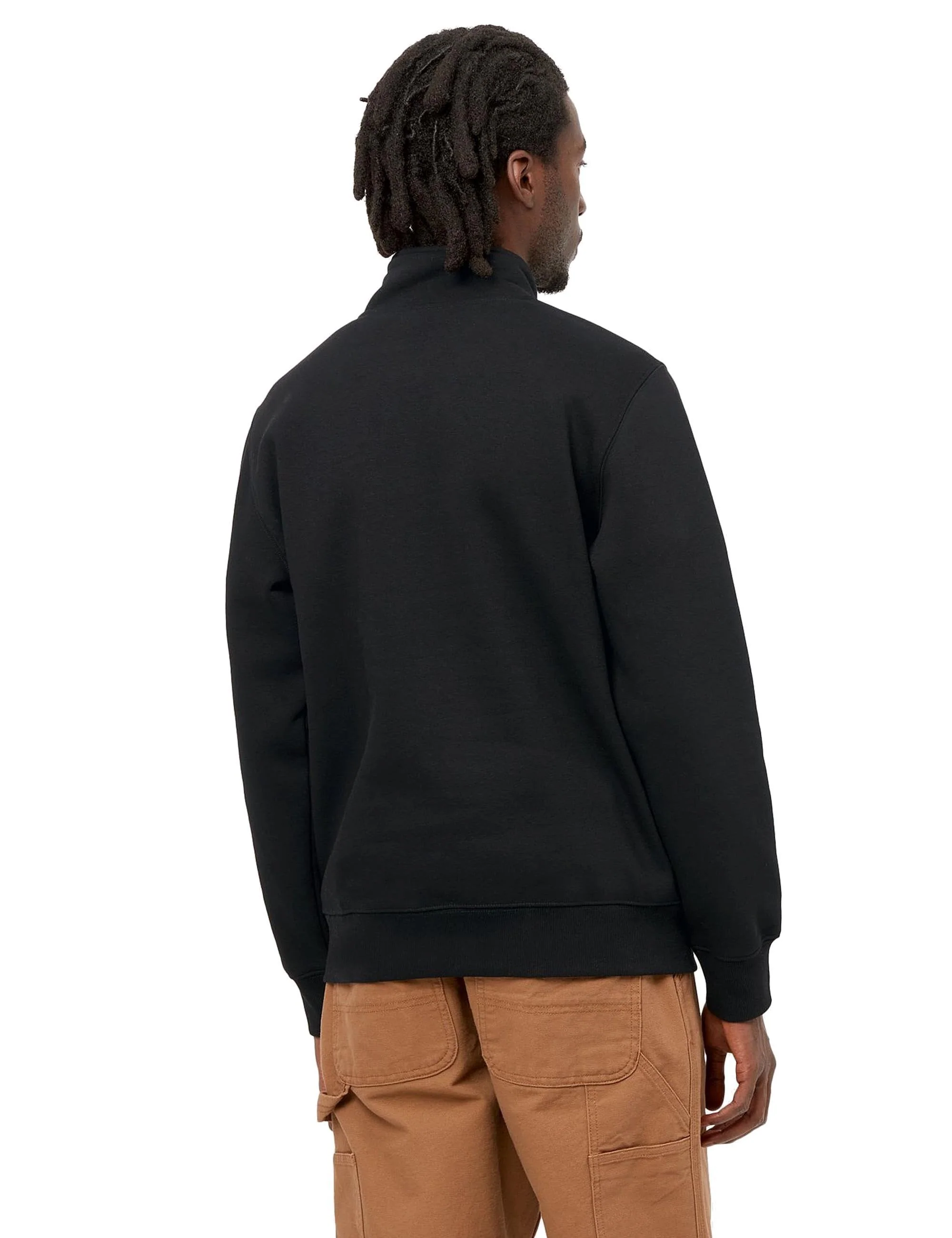 Chase Zip Neck Sweat - Black/Gold - Image 5