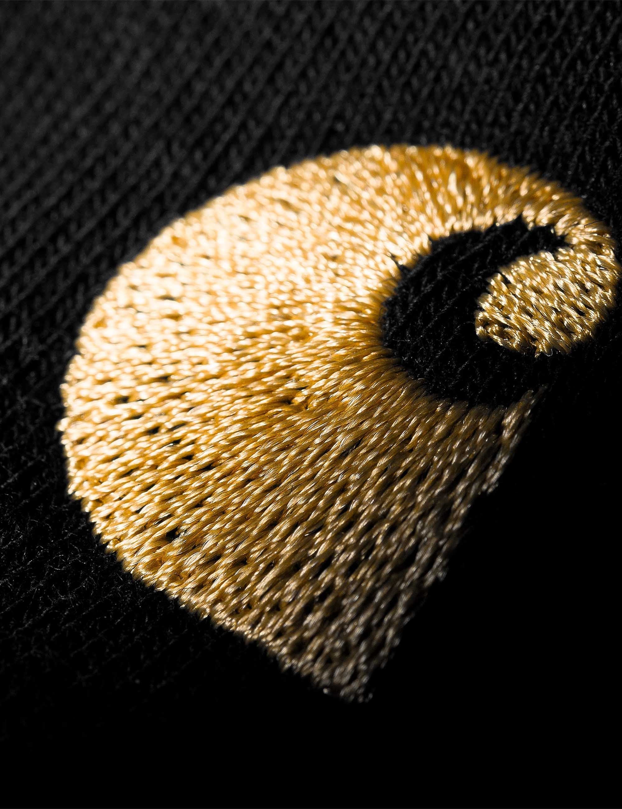 Chase Zip Neck Sweat - Black/Gold - Image 6