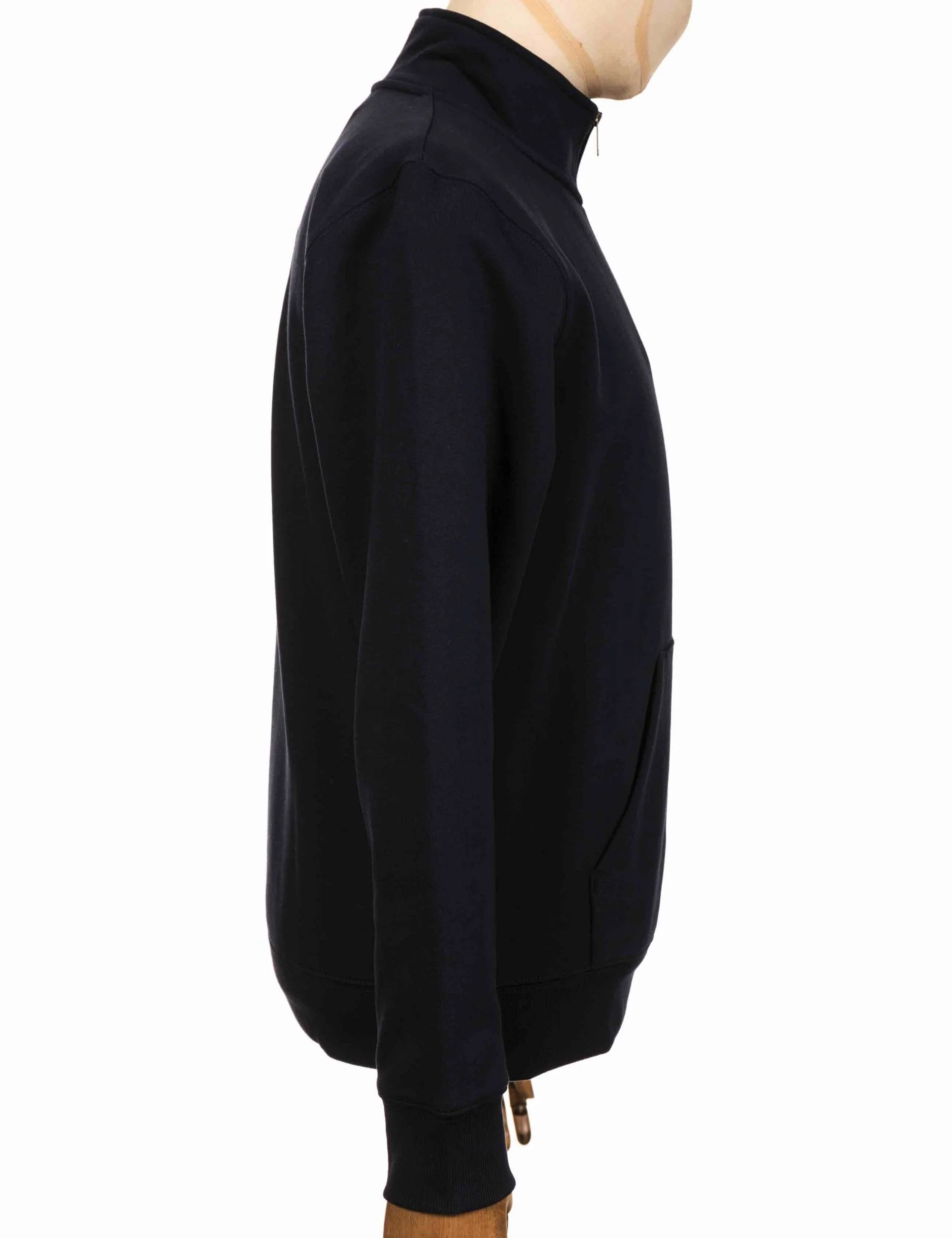 Chase Zip Neck Sweat - Dark Navy/Gold - Image 7