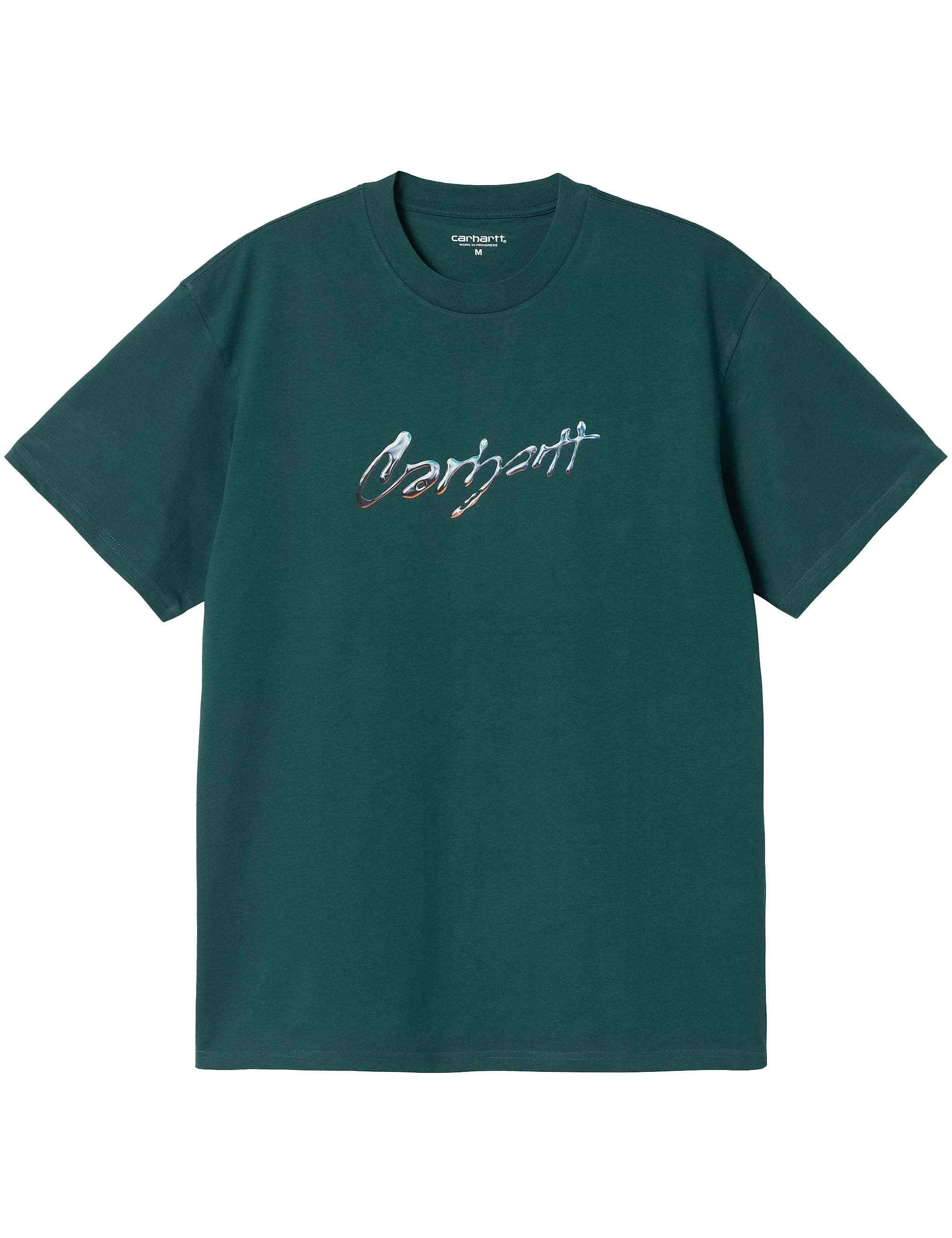 Drip Script T-Shirt - Malachite