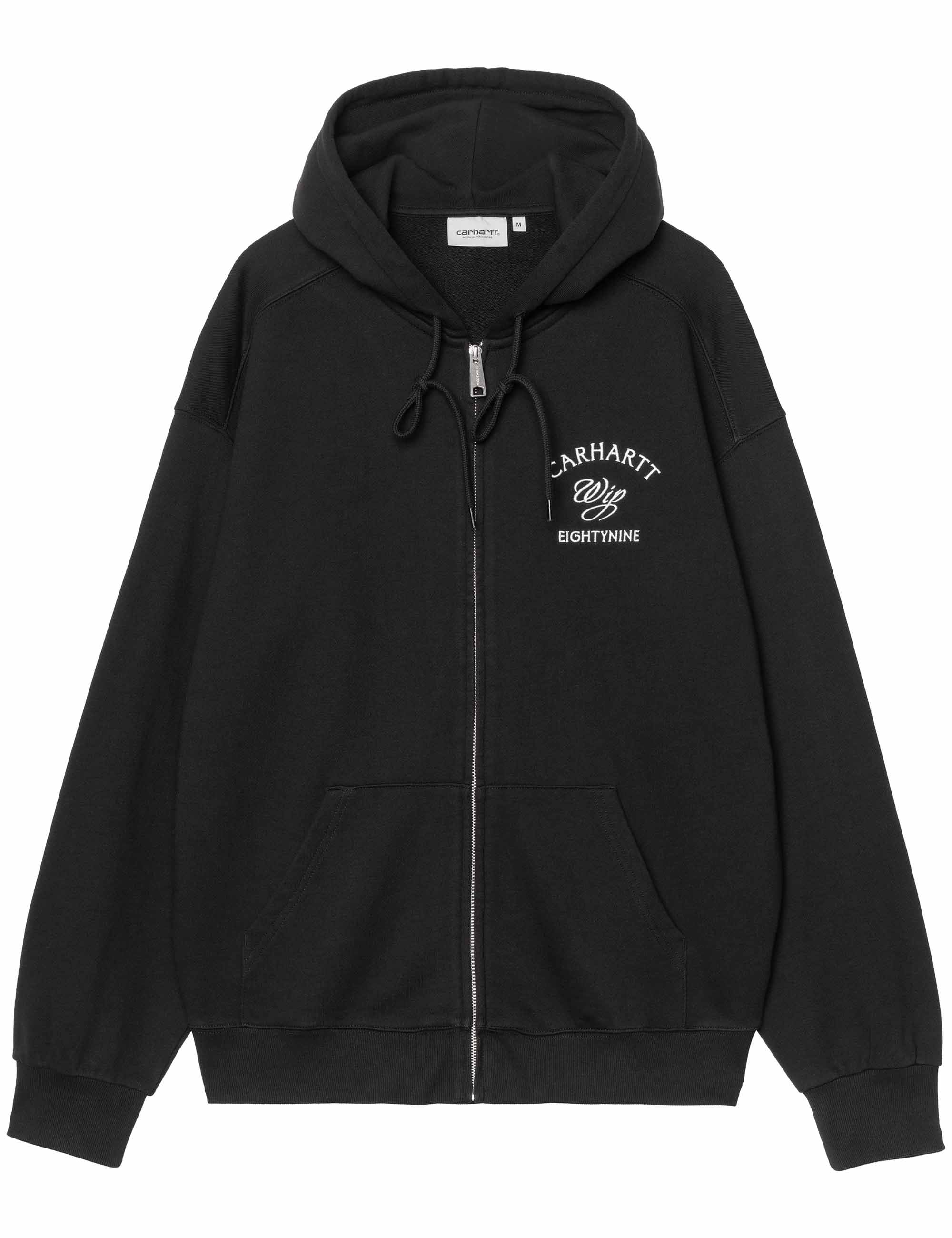 Hooded Eightynine Sweat Jacket - Black
