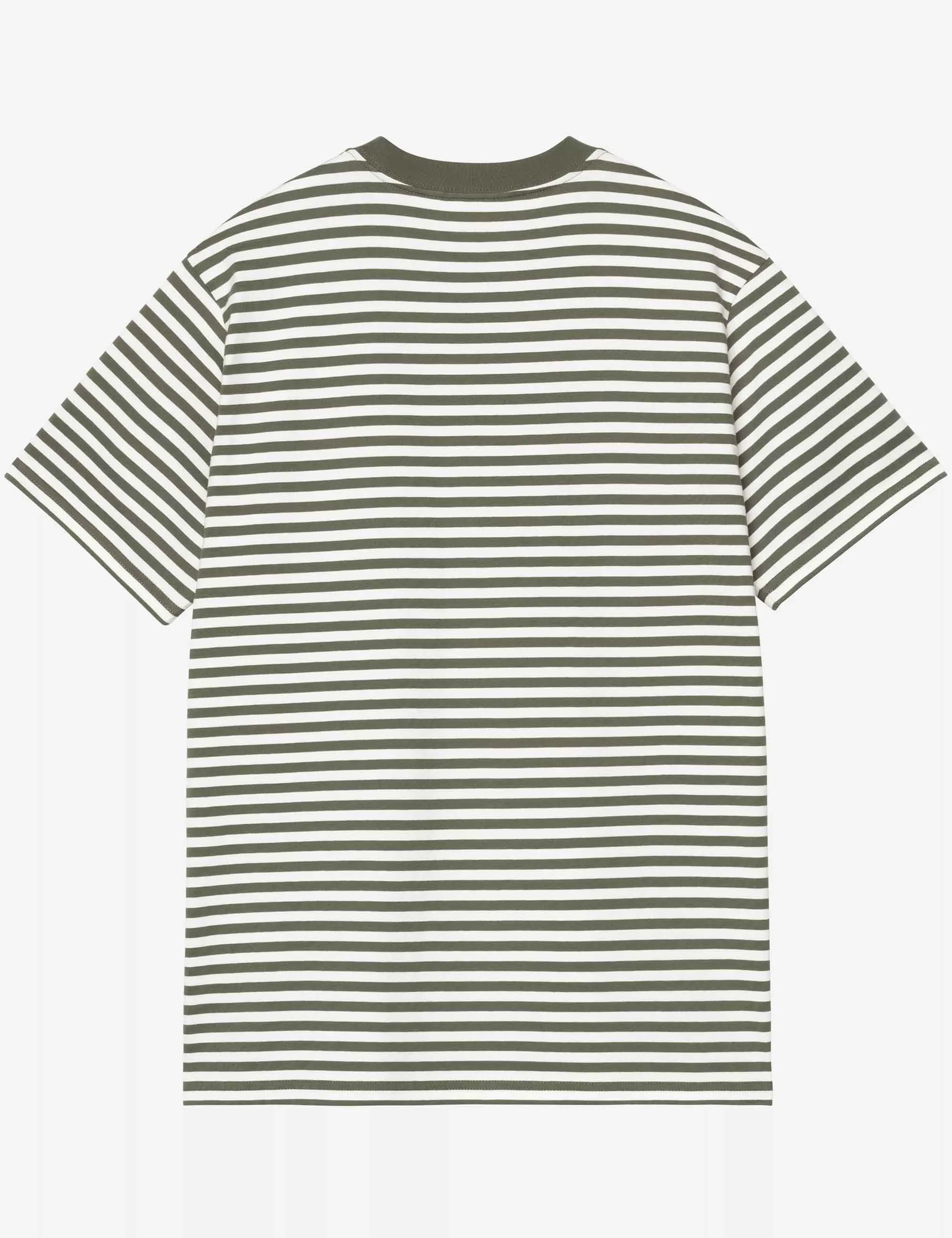 Ezra Pocket T-Shirt - Ezra Stripe, Leaf/Wax - Image 2