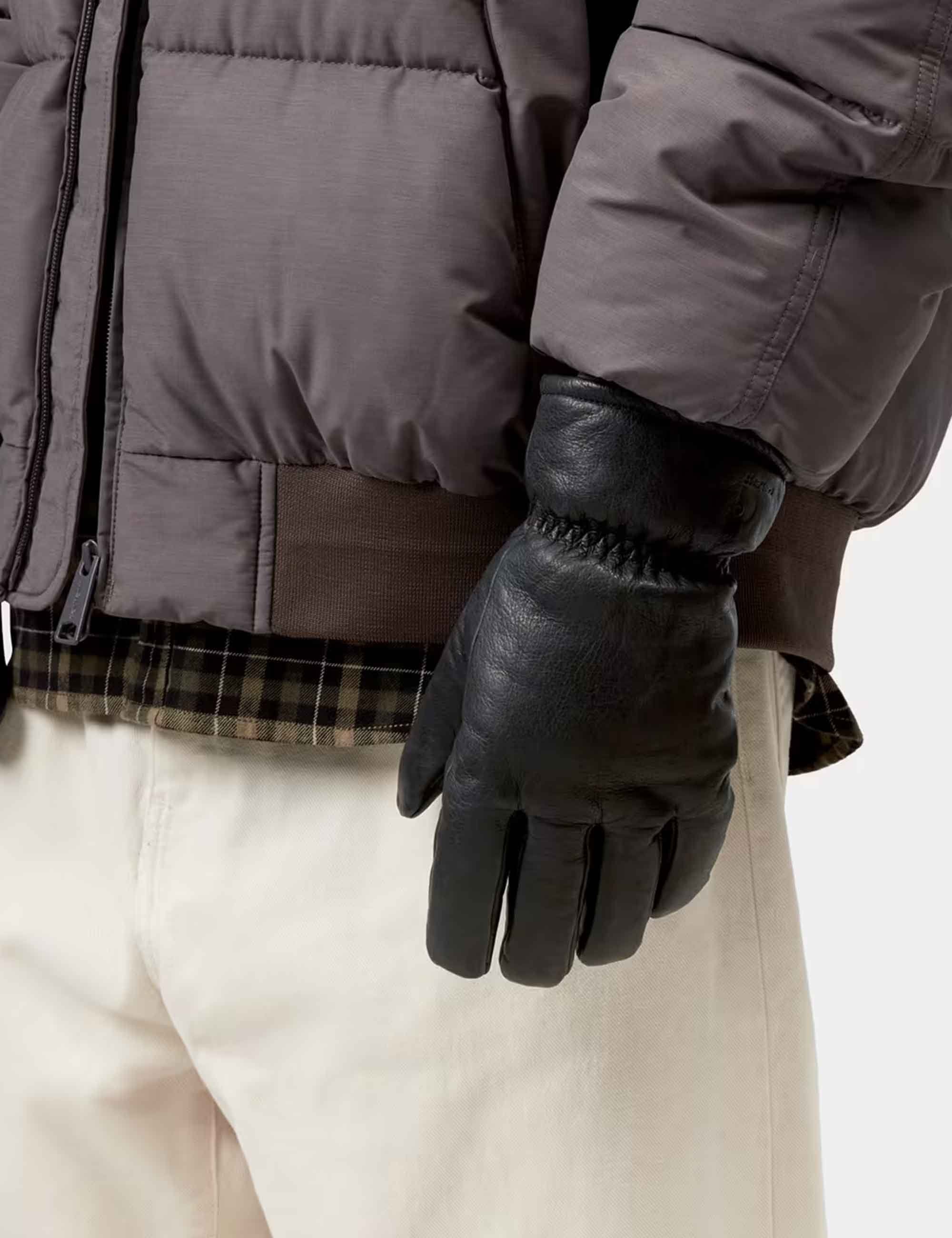 Fonda Leather Gloves - Black - Image 2