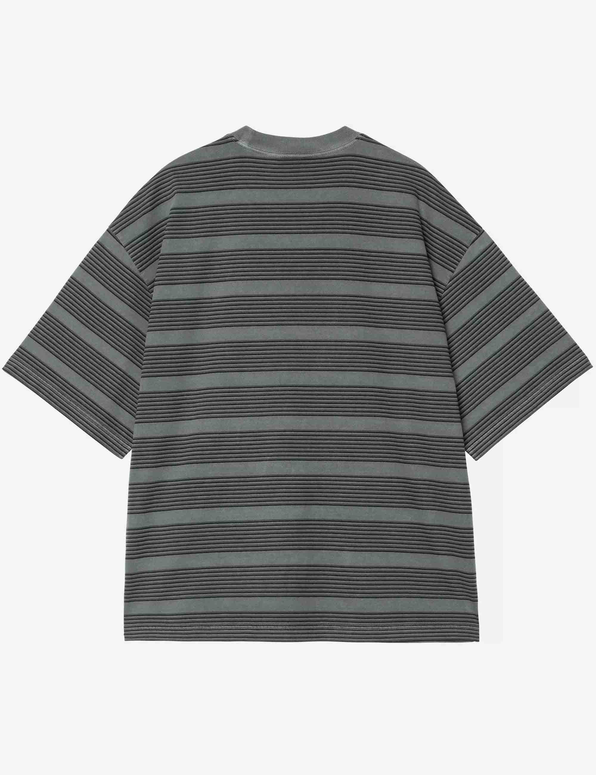 Hanson Stripe T-Shirt - Kale Green - Image 3