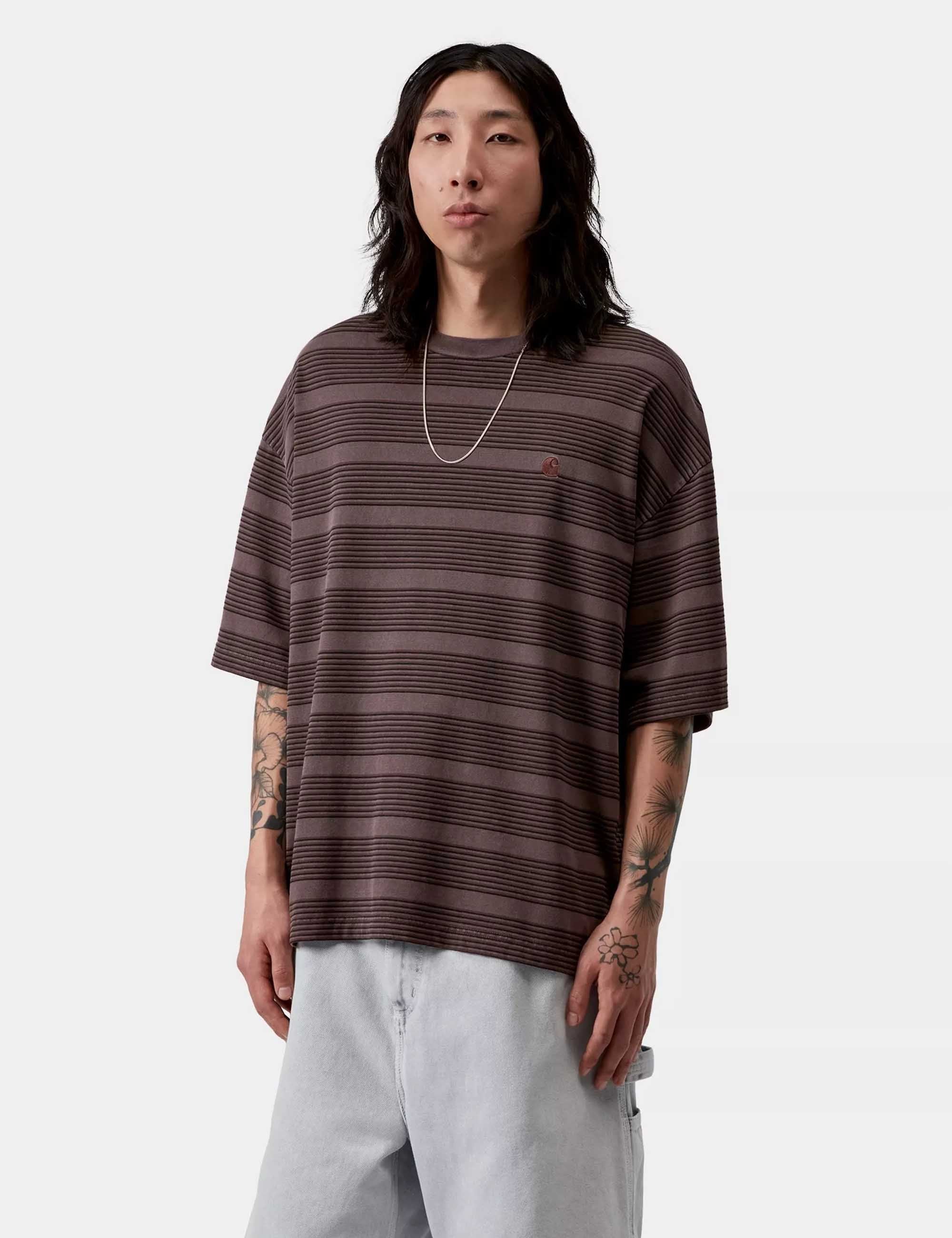 Hanson Stripe T-Shirt - Palisander - Image 2