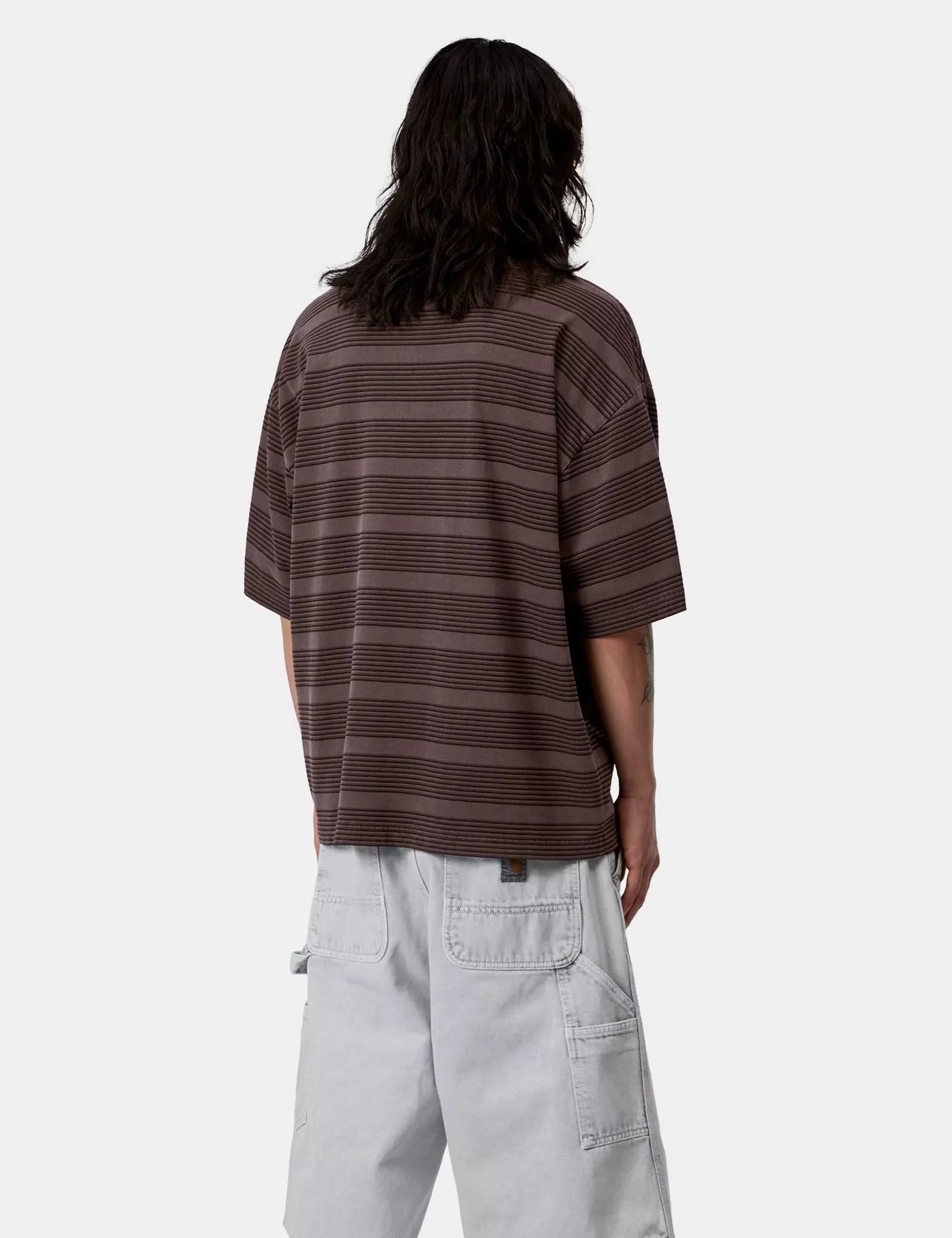 Hanson Stripe T-Shirt - Palisander - Image 4