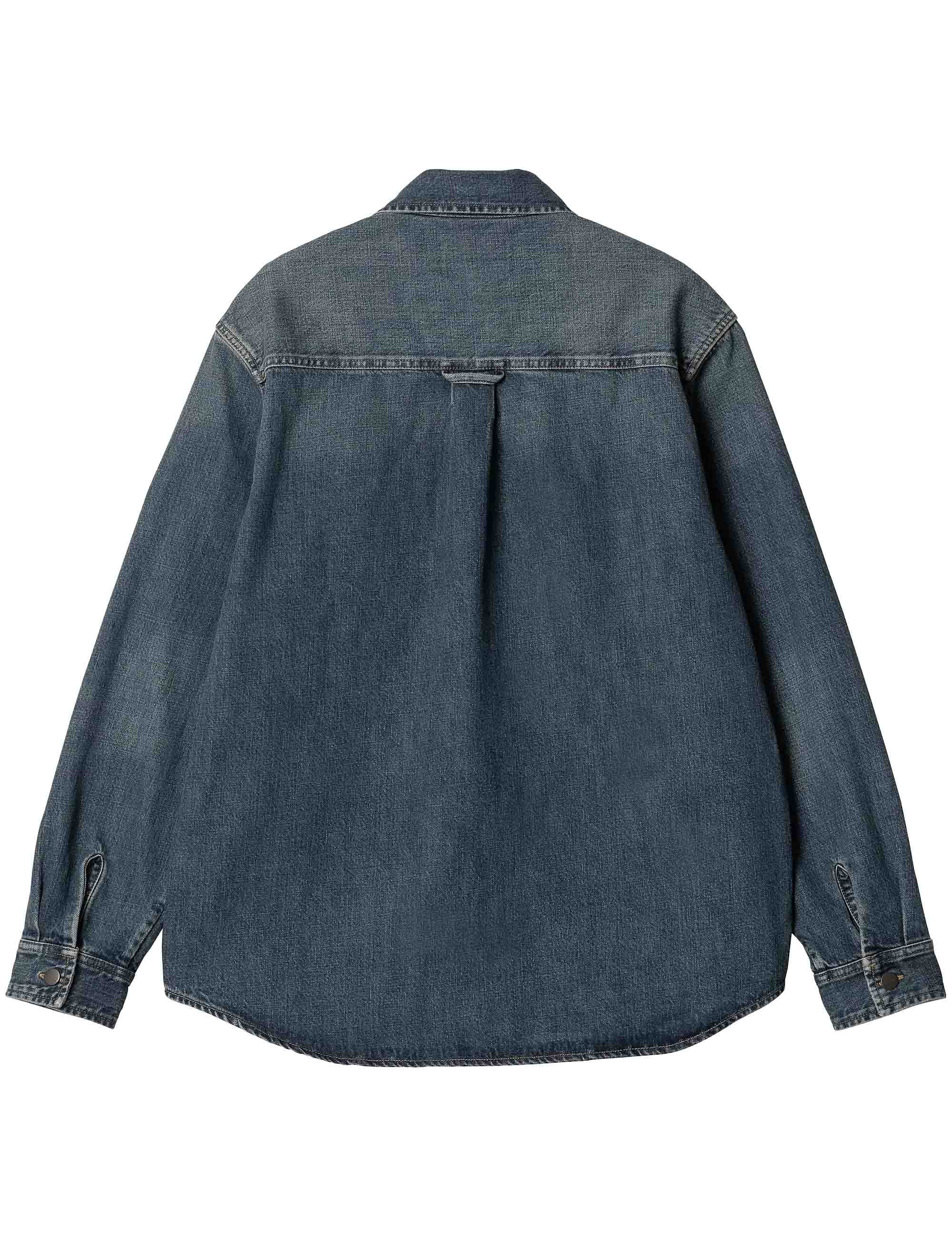 Lincoln Denim Shirt /Jacket - Blue Worn Wash - Image 2