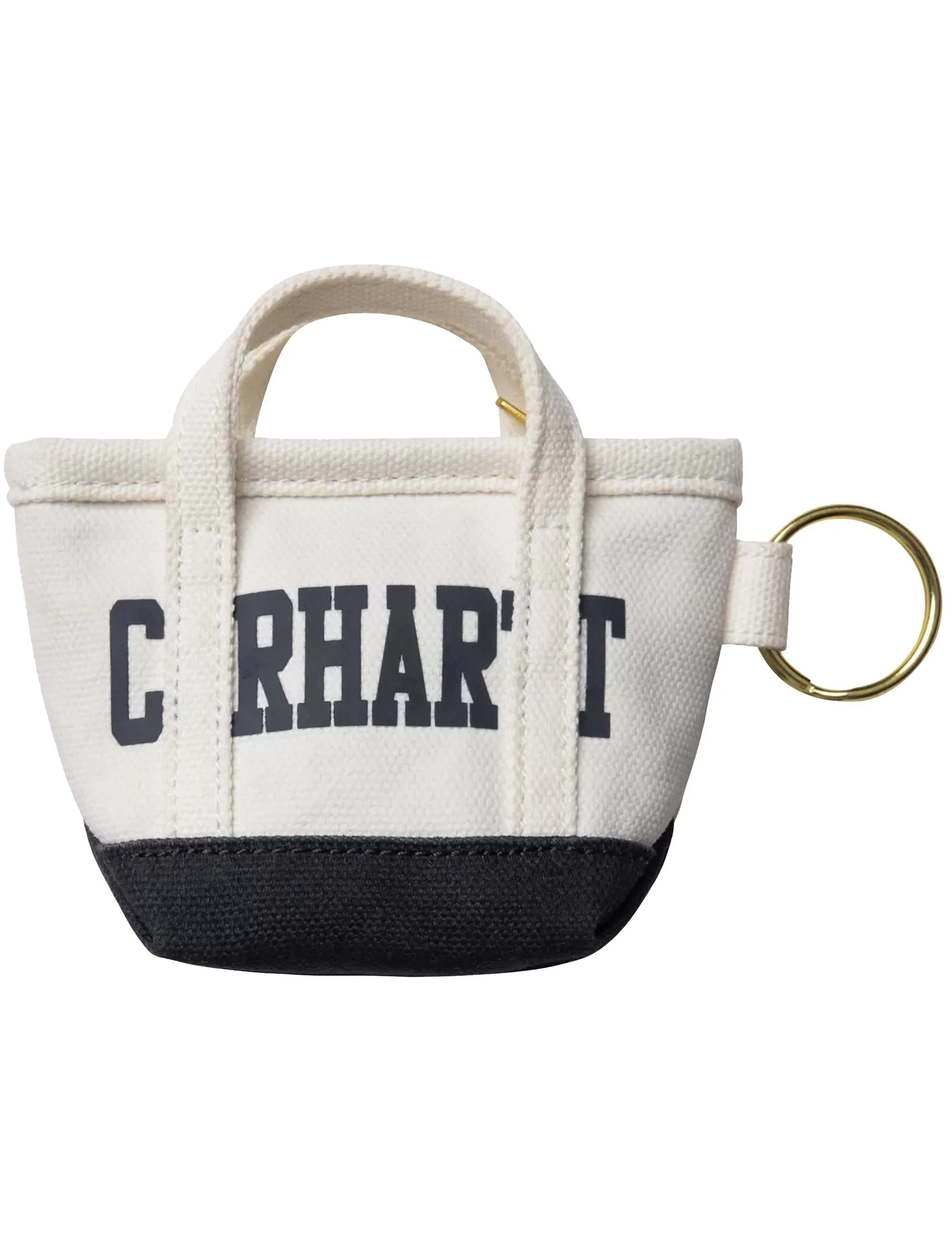 Mini Tote Bag Keychain - Natural/Blue - Image 2