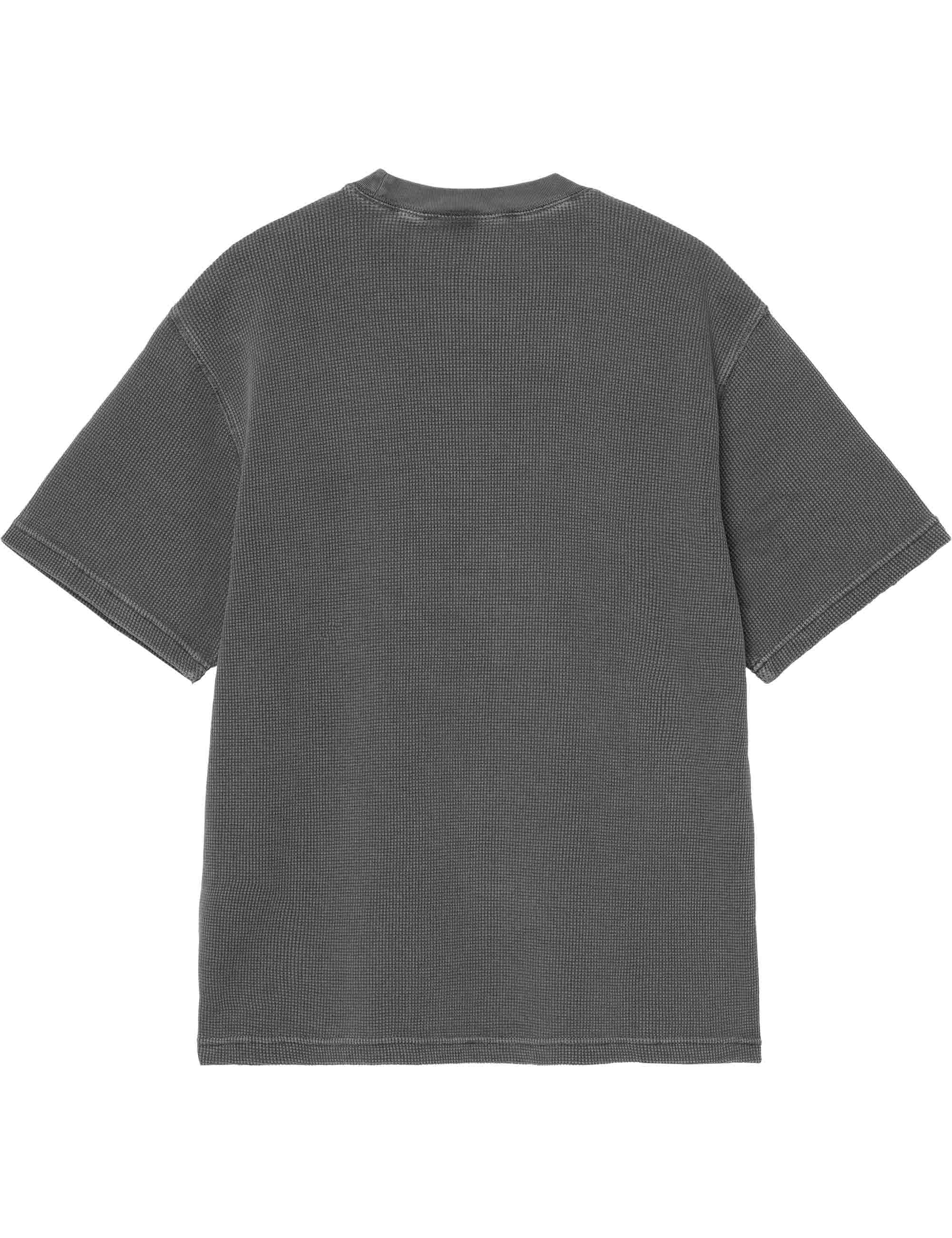 Nelson Waffle T-Shirt - Black - Image 2