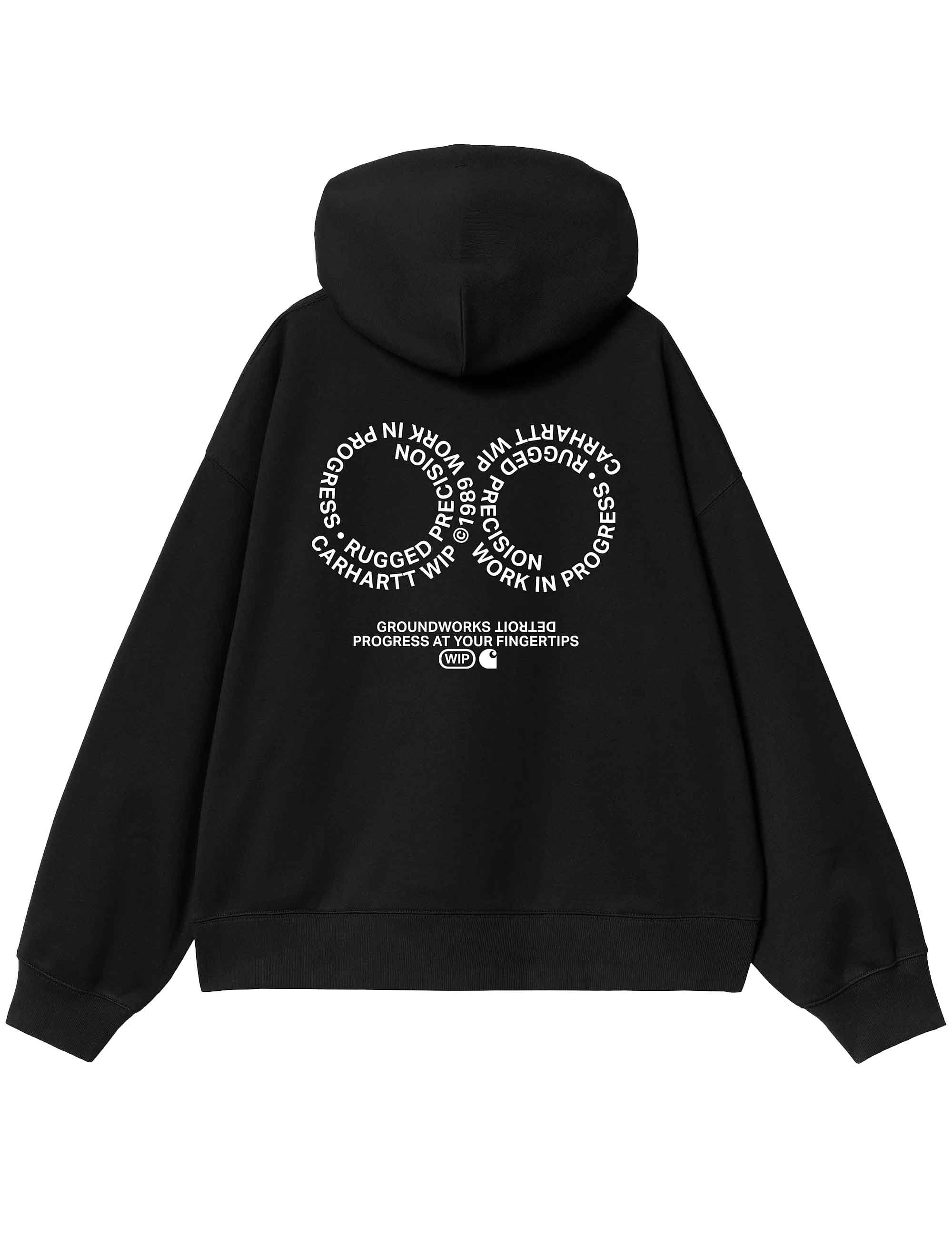Rotation Hooded Sweat - Black/White - Image 2