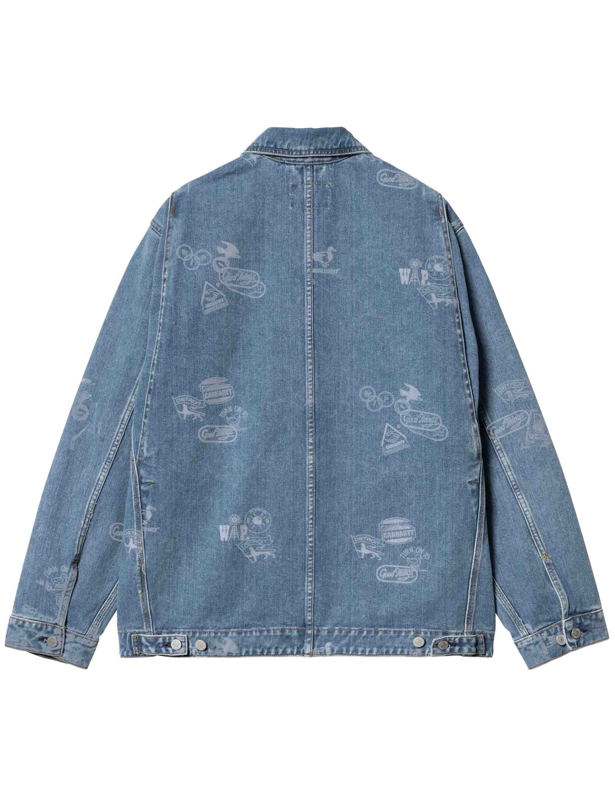 Stamp Jacket - Blue Bleached - Image 2