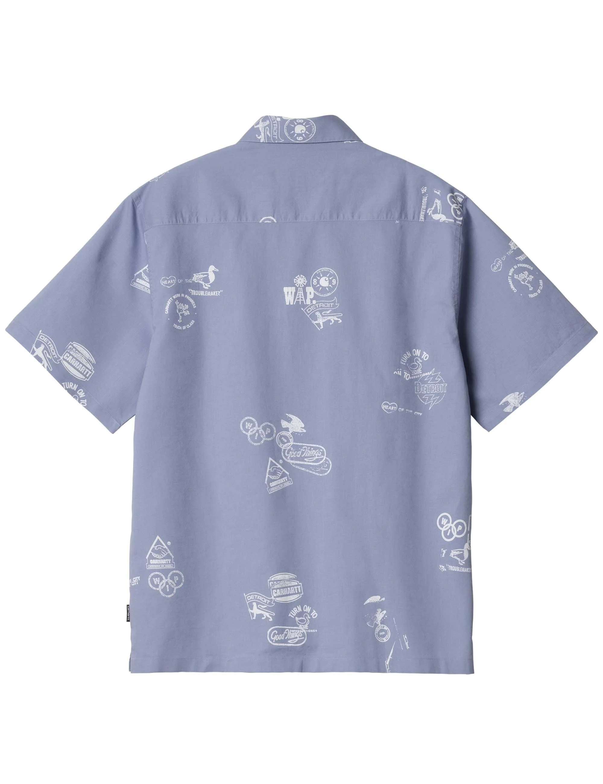 Stamp Short Sleeve Shirt - Stamp Print/Charm Blue - Image 2