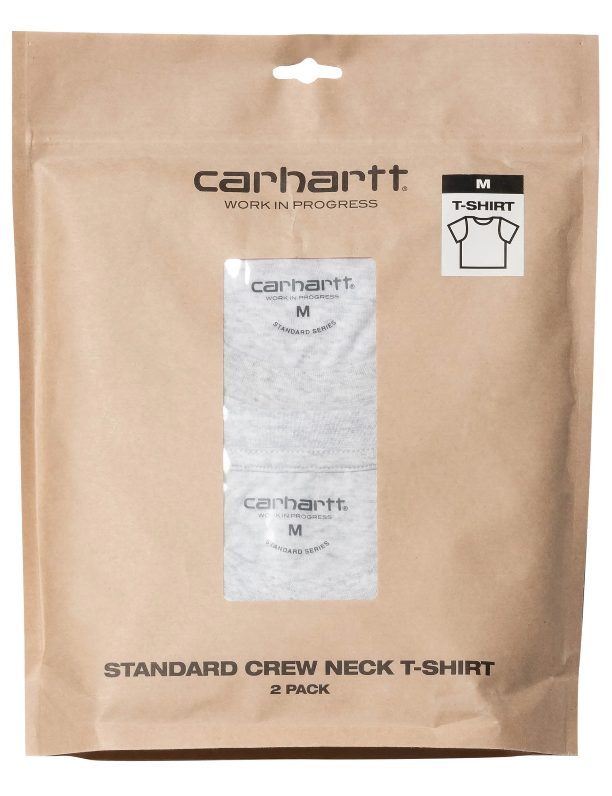 Standard Crew Neck T-Shirt (2 Pack) - Ash Heather - Image 2