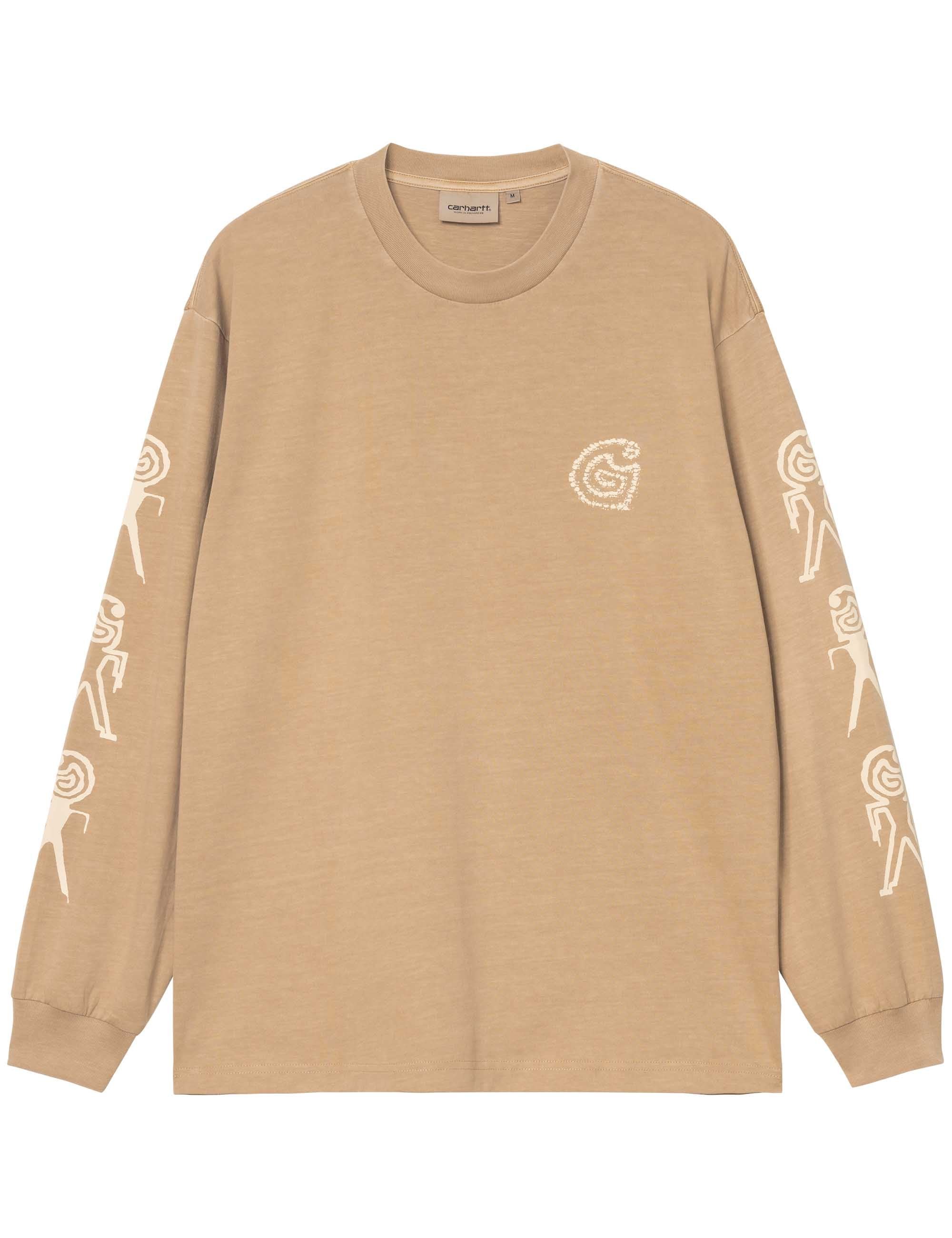 Terrestrial Long Sleeve T-Shirt - Dusty H Brown/Natural - Image 2