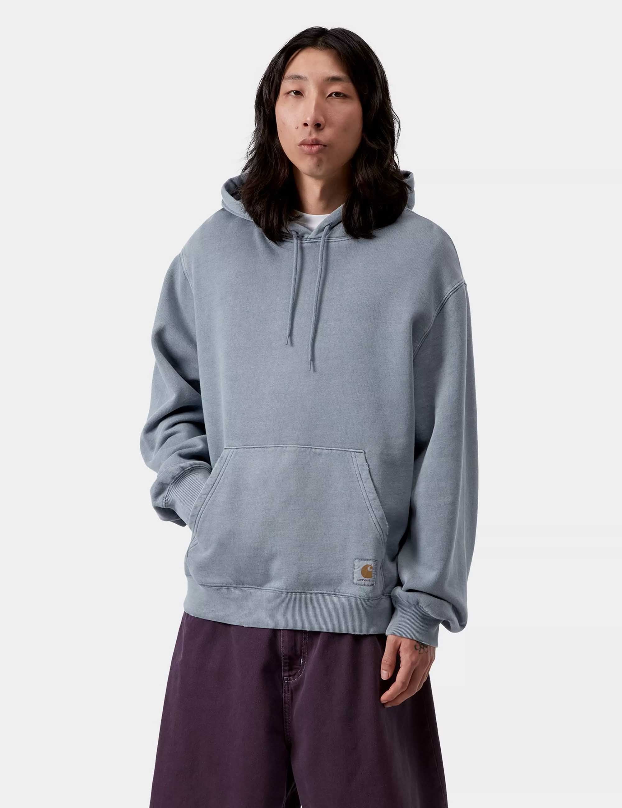 Torion Hooded Sweat - Office Blue (Grind Wash) - Image 2