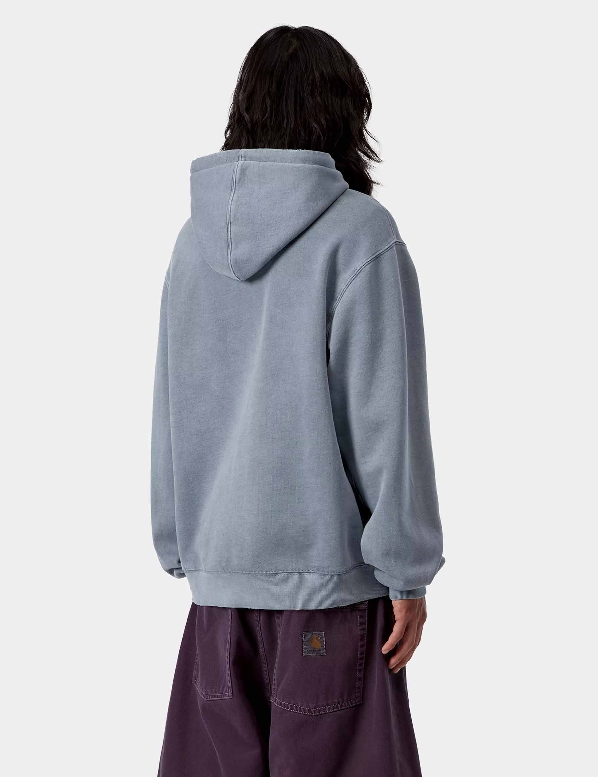 Torion Hooded Sweat - Office Blue (Grind Wash) - Image 4