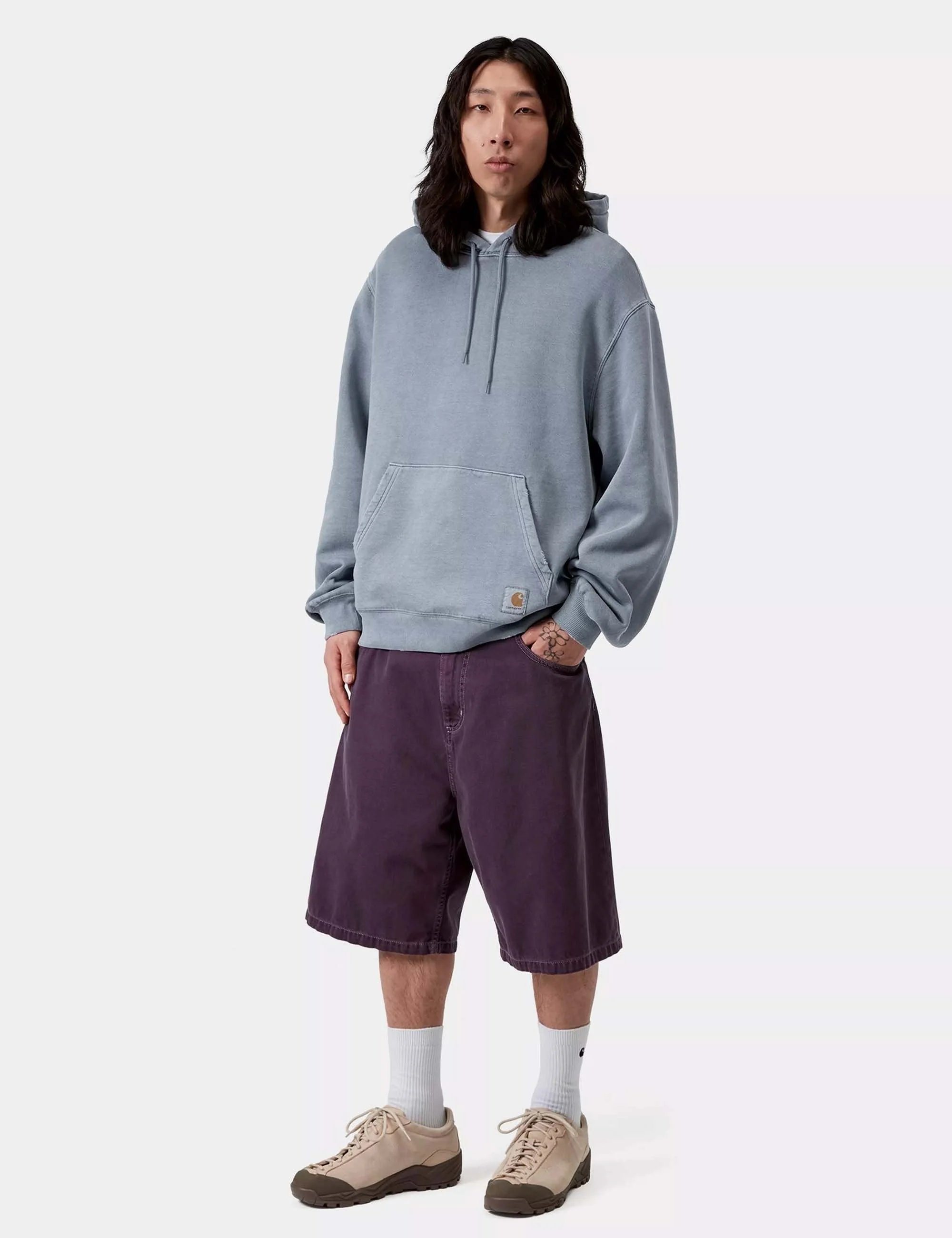Torion Hooded Sweat - Office Blue (Grind Wash) - Image 5