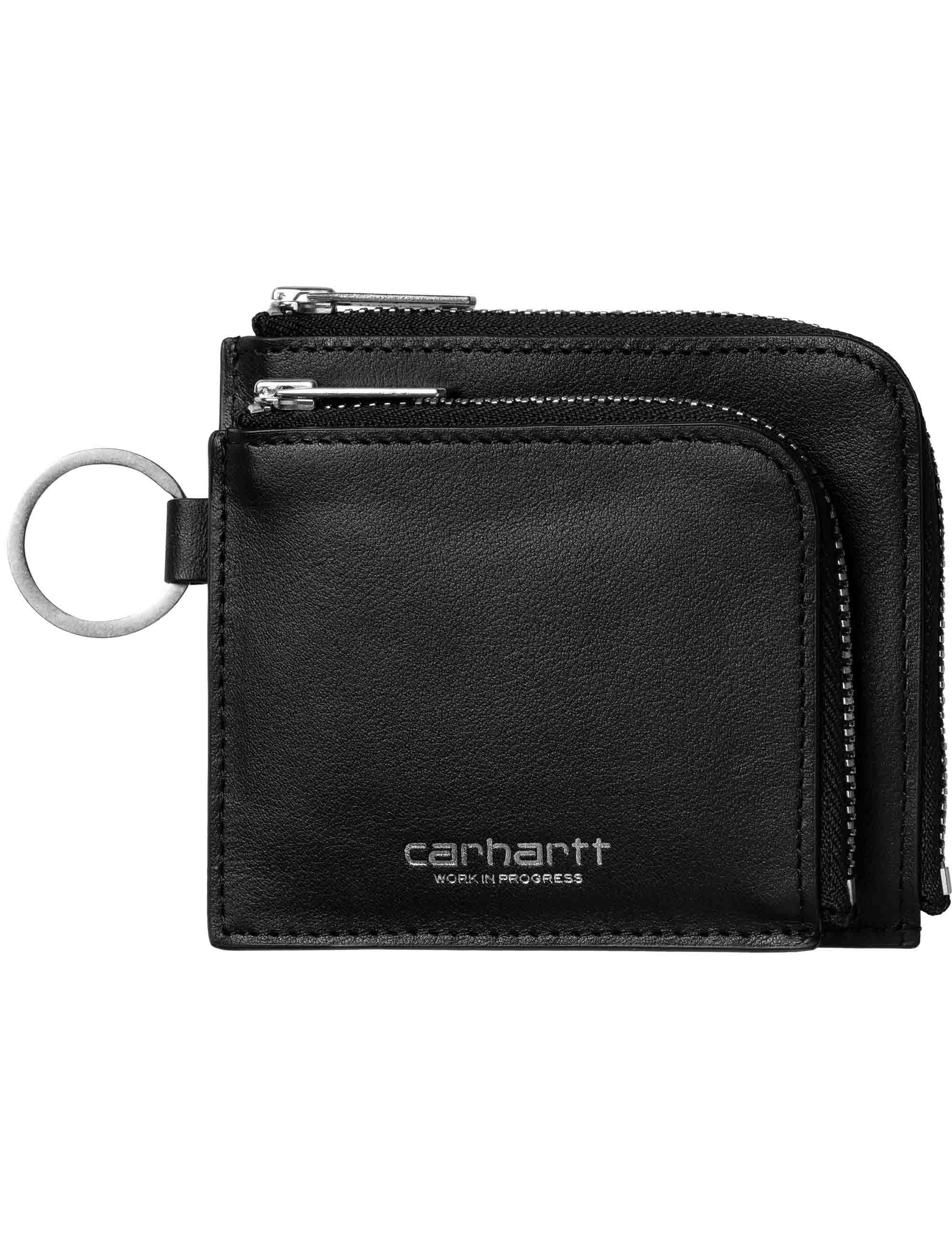 Vegas Double Zip Wallet - Black/Silver