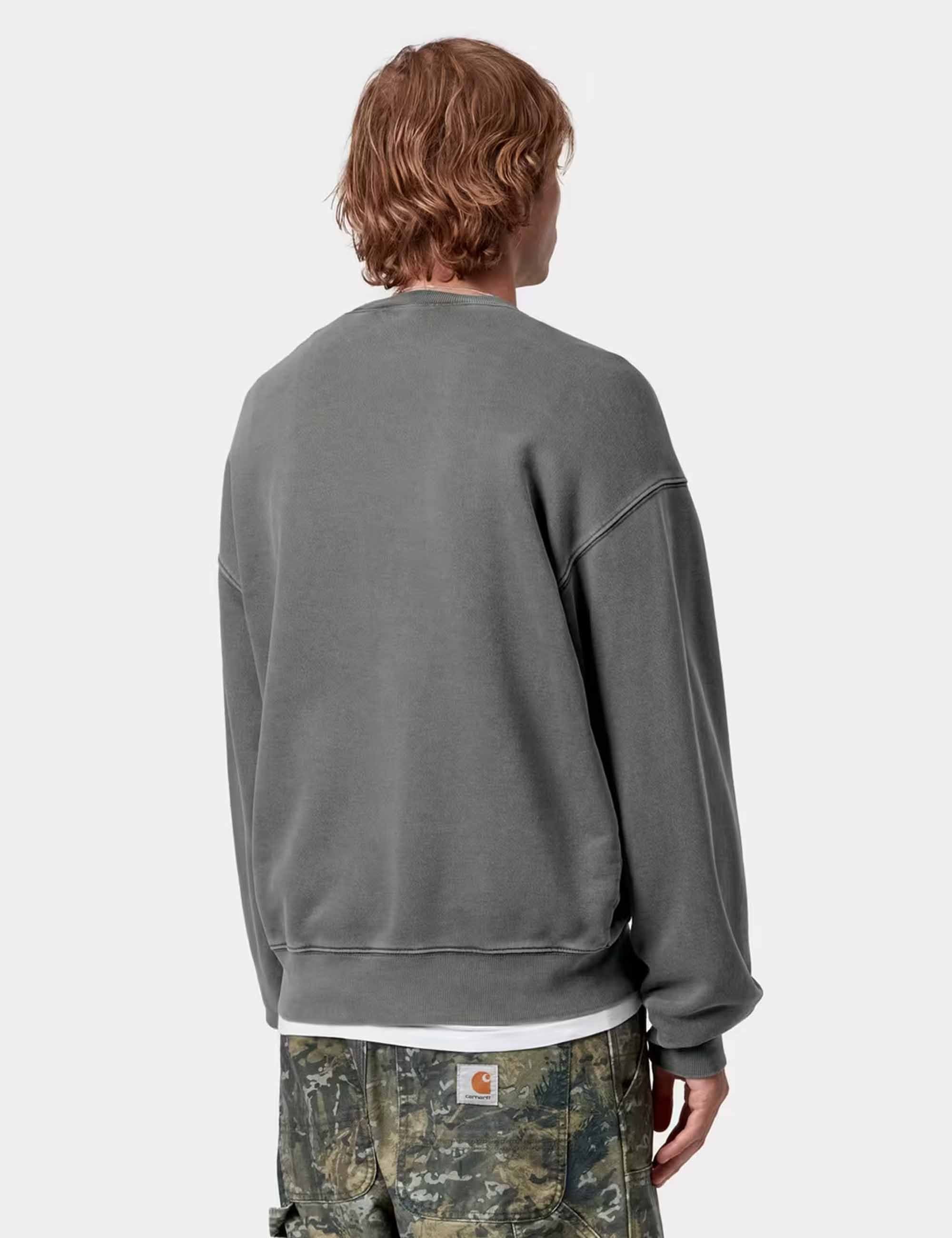 Vista Crew Sweat - Black (Garment Dyed) - Image 4