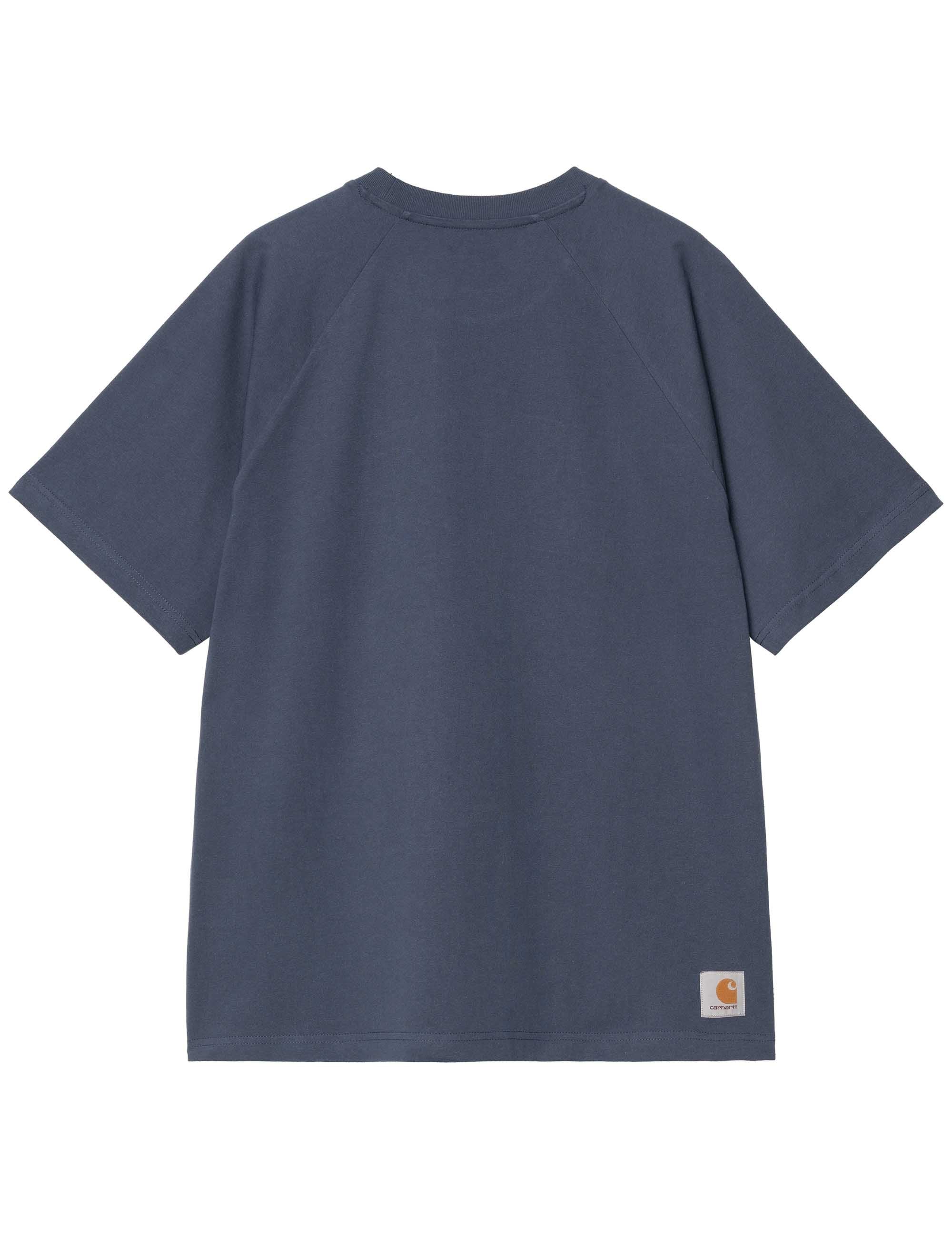 WIP T-Shirt - Dusky Blue/Mulberry - Image 2