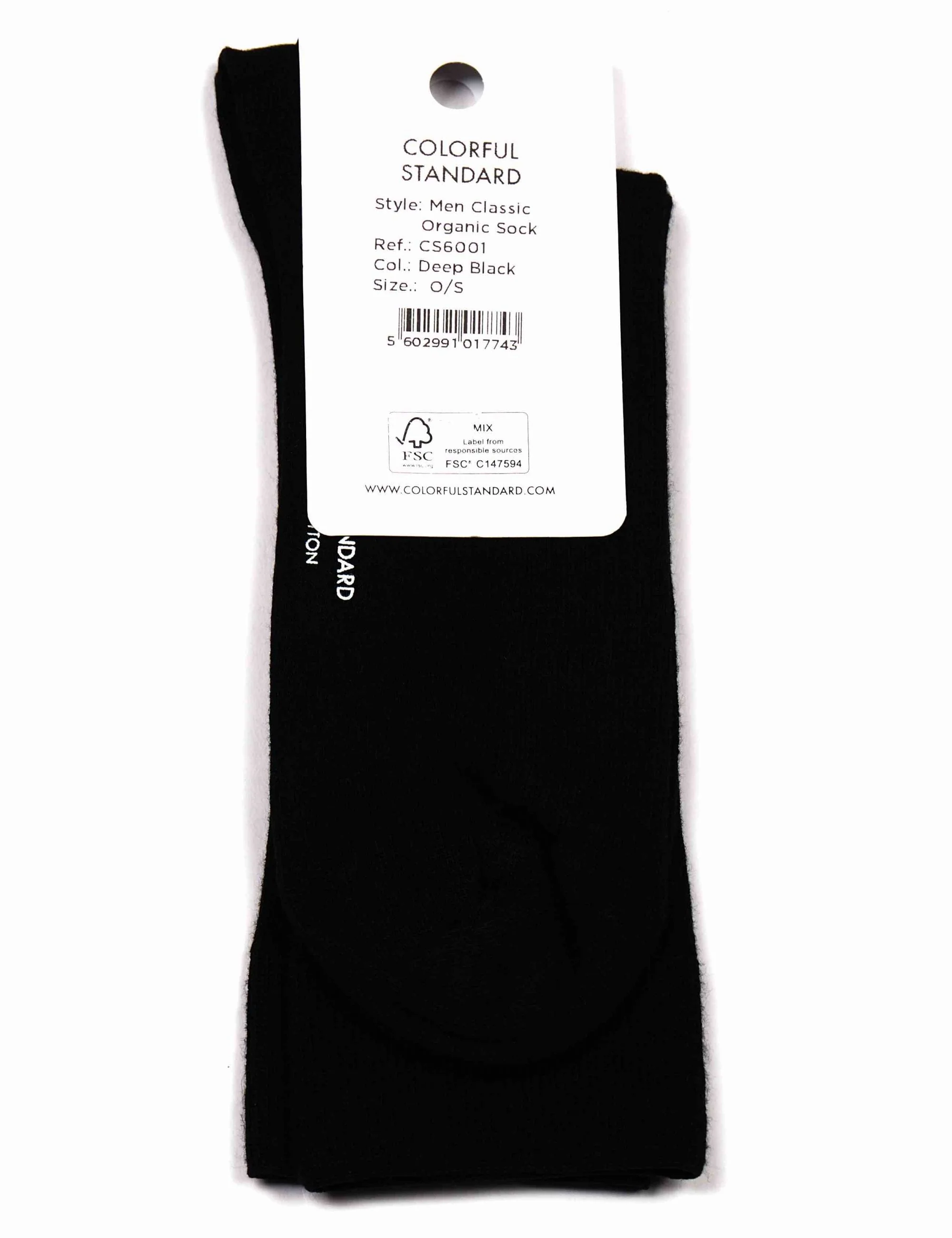 Classic Organic Socks - Deep Black - Image 3