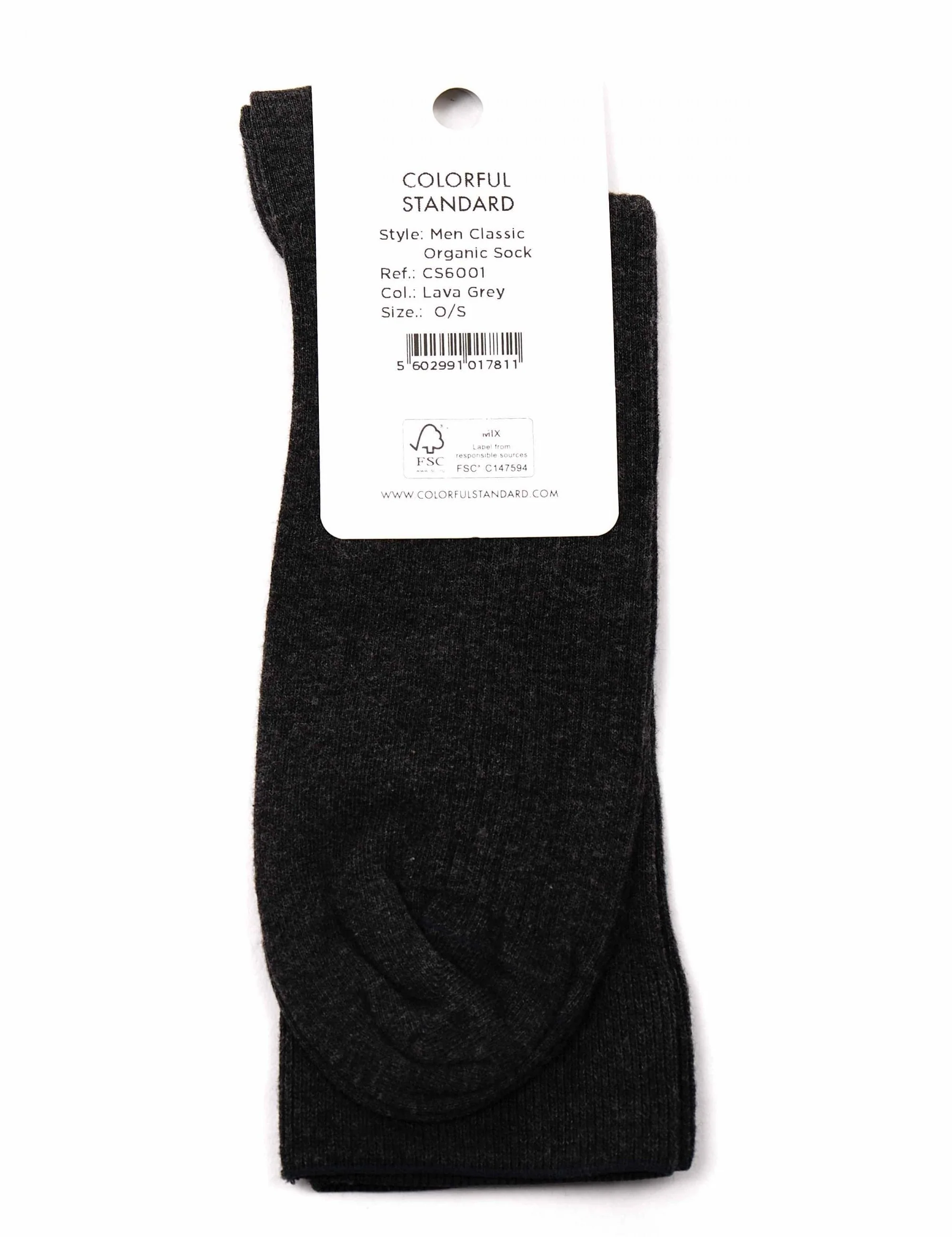Classic Organic Socks - Lava Grey - Image 3