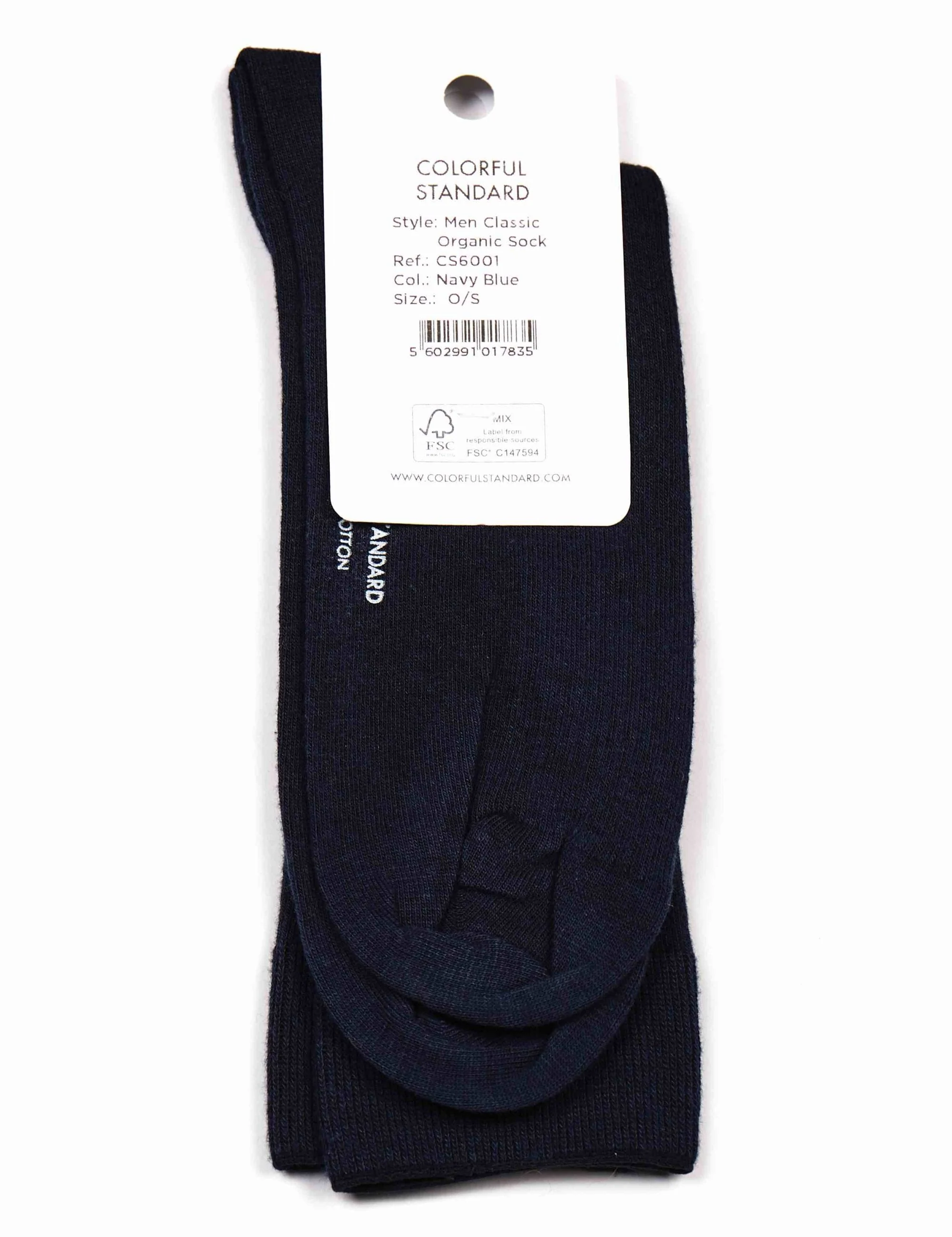 Classic Organic Socks - Navy Blue - Image 3