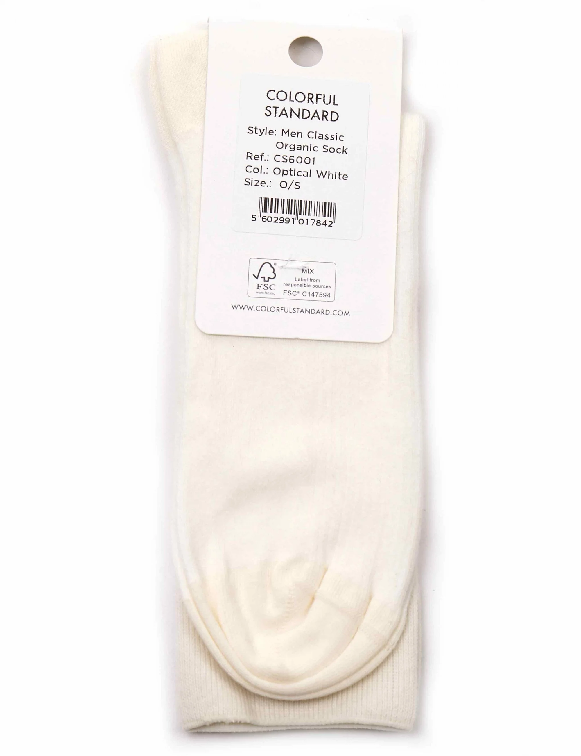 Classic Organic Socks - Optical White - Image 3