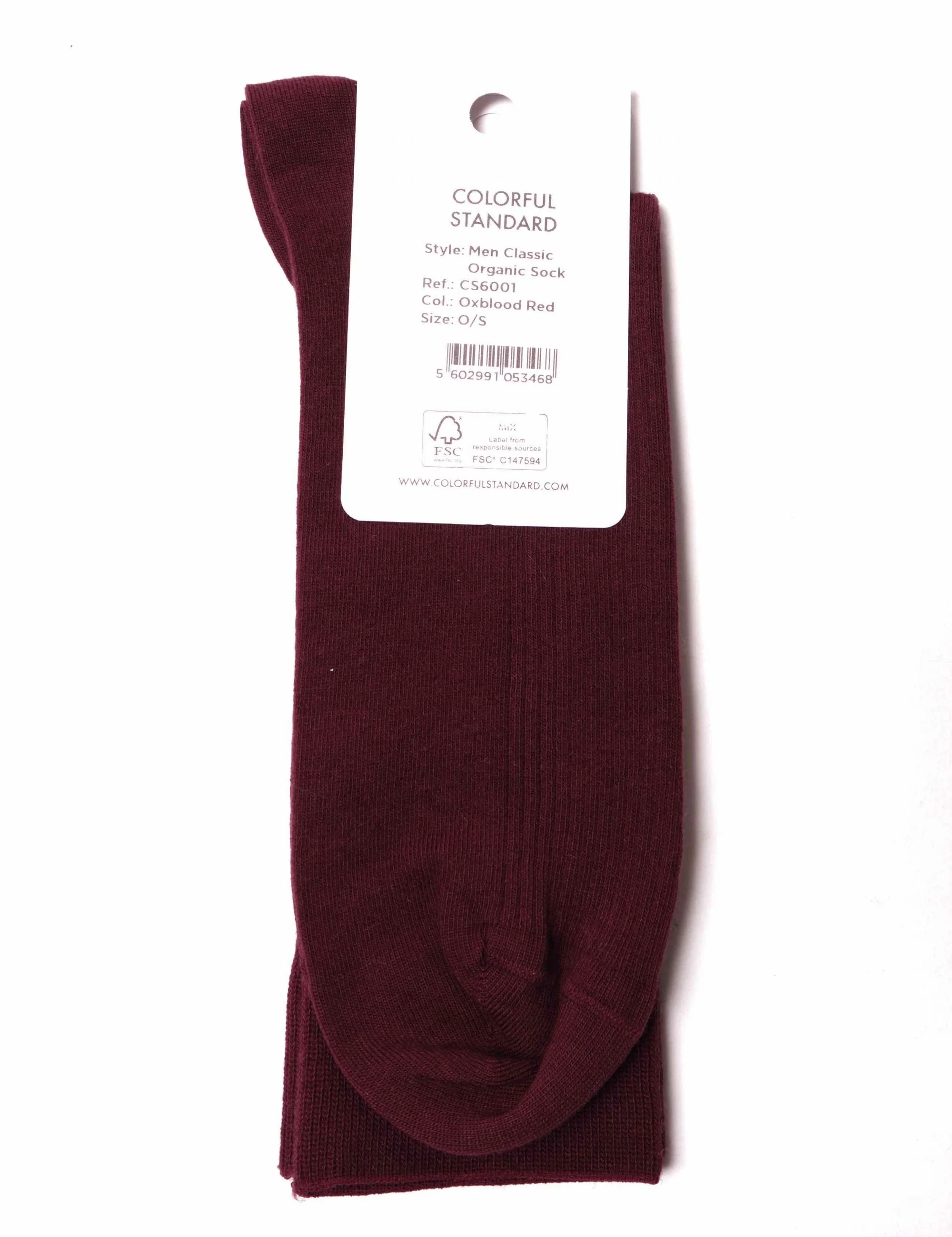 Classic Organic Socks - Oxblood Red - Image 3