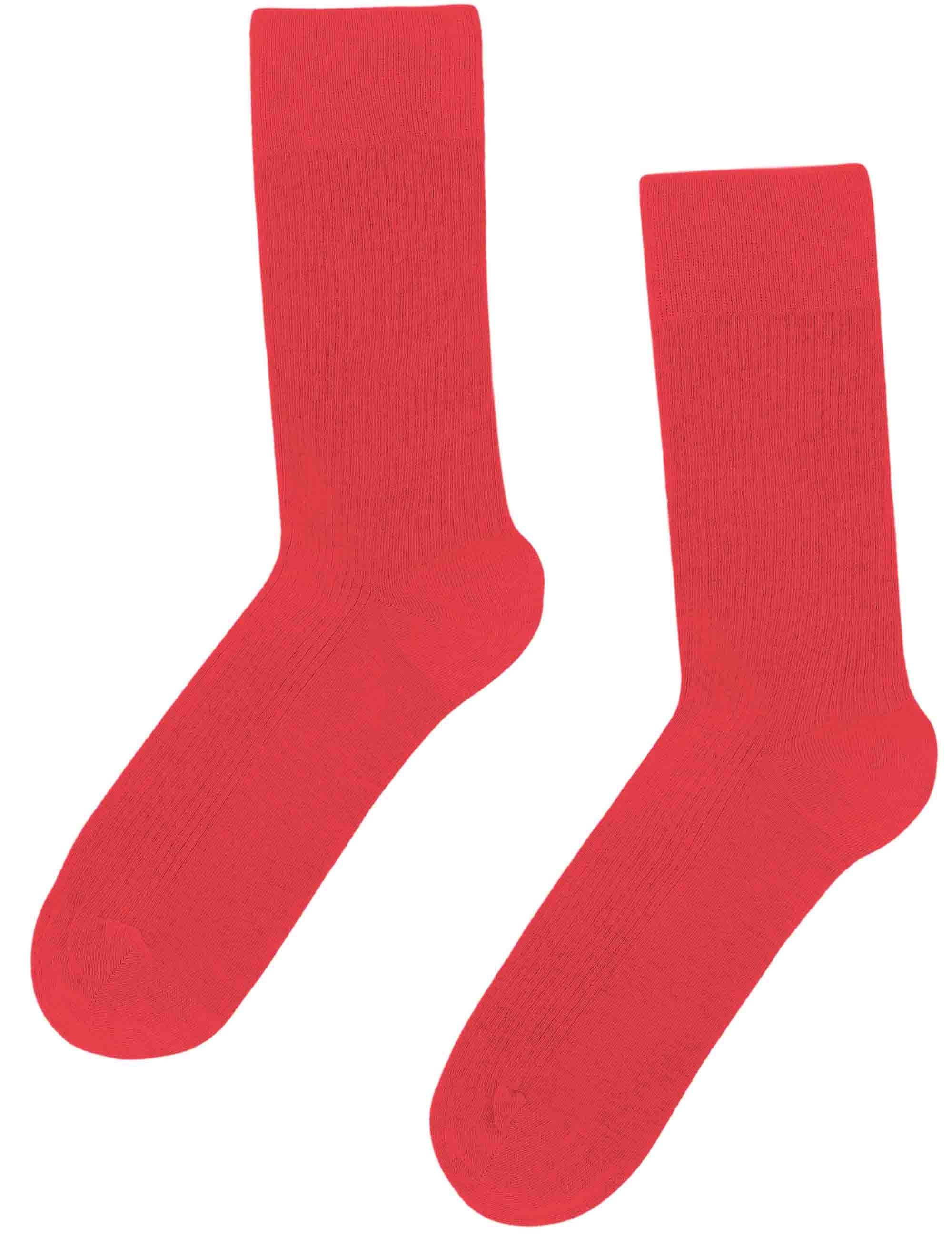 Classic Organic Socks - Red Tangerine