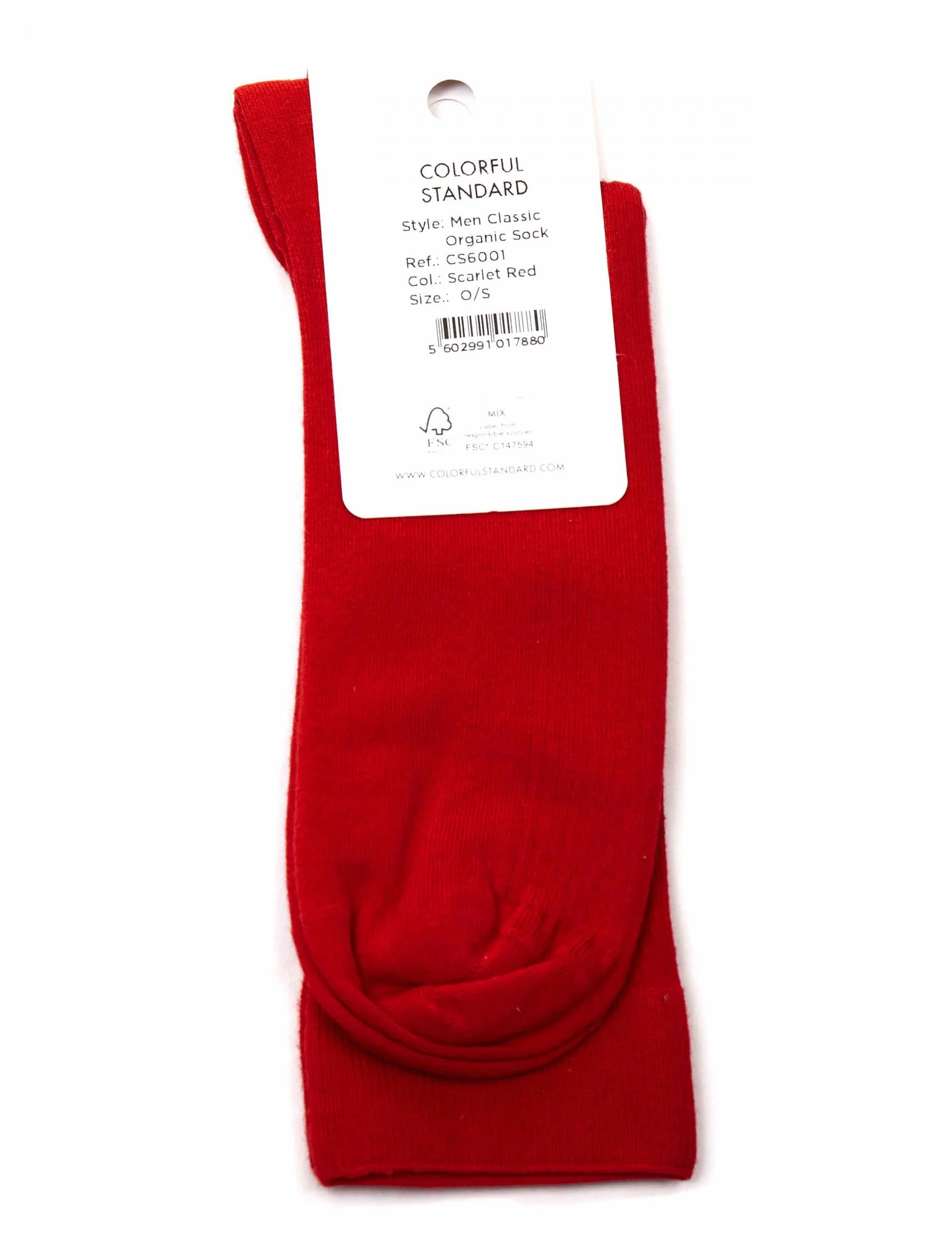 Classic Organic Socks - Scarlet Red - Image 3
